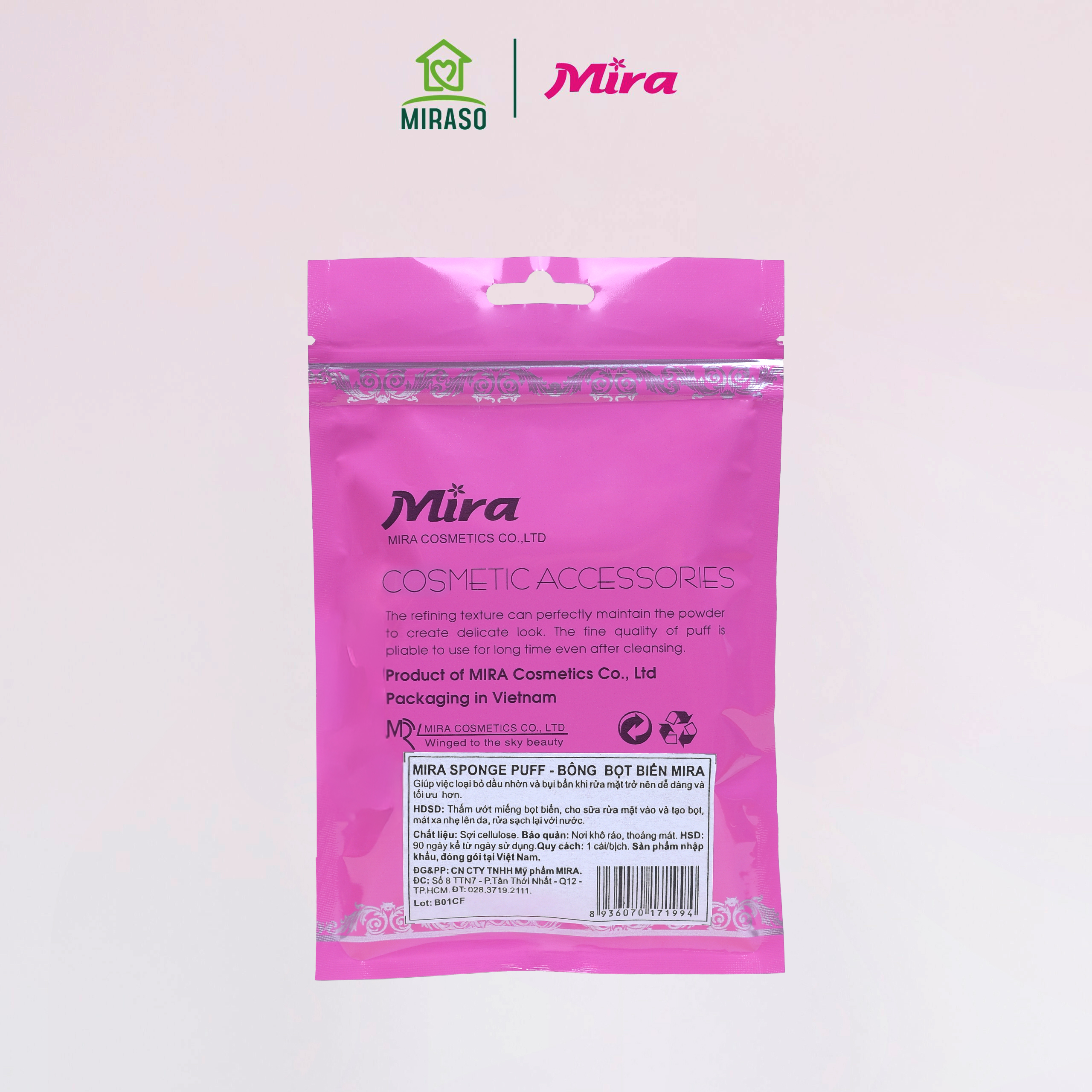 Bông Phấn Bọt Biển Massage Mặt Mira - A611