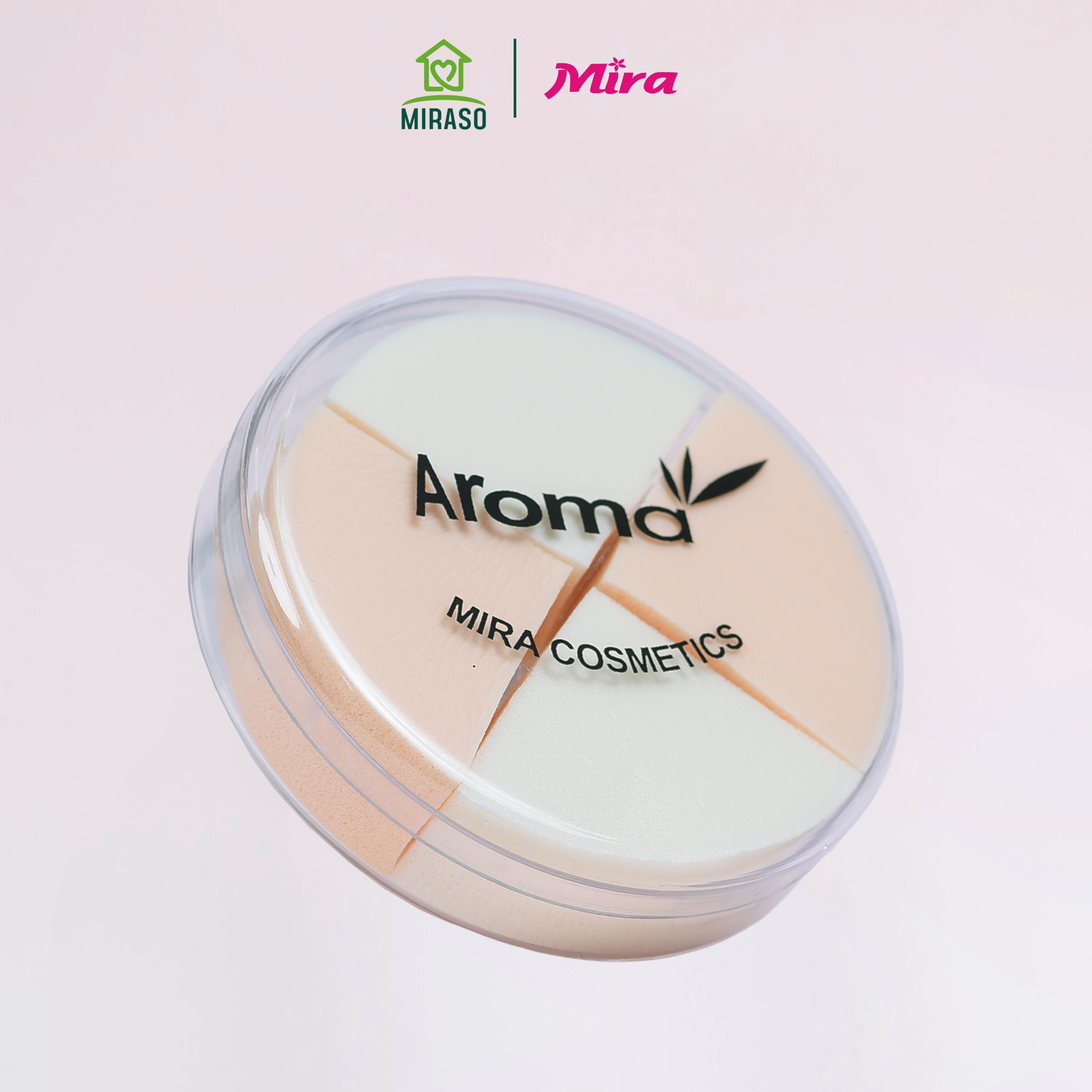Bông Phấn Trang Điểm 4 Miếng Aroma – C400 HÀNG CHÍNH HÃNG