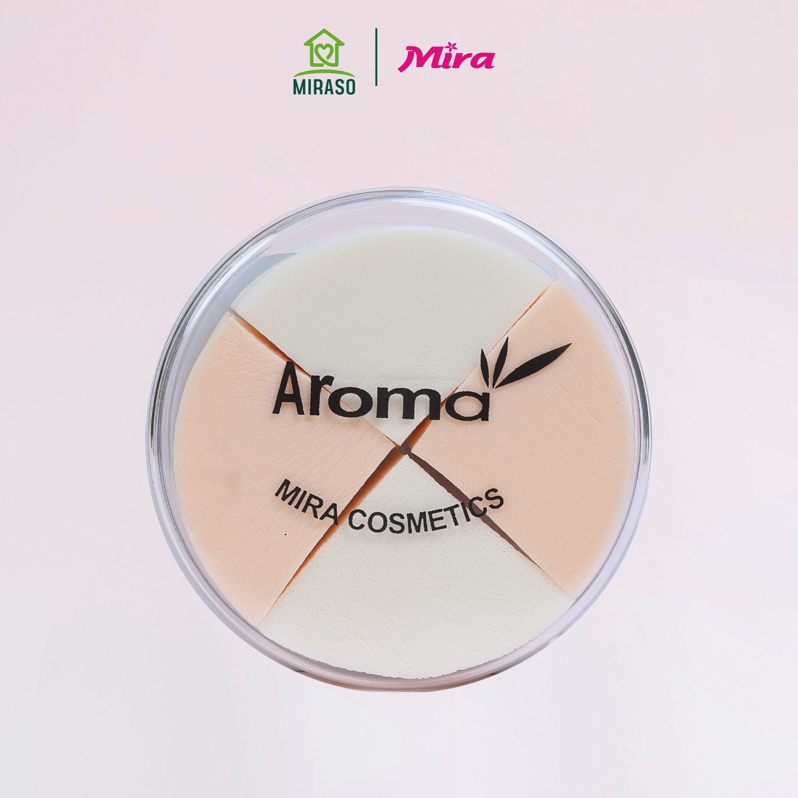 Bông Phấn Trang Điểm 4 Miếng Aroma – C400 HÀNG CHÍNH HÃNG
