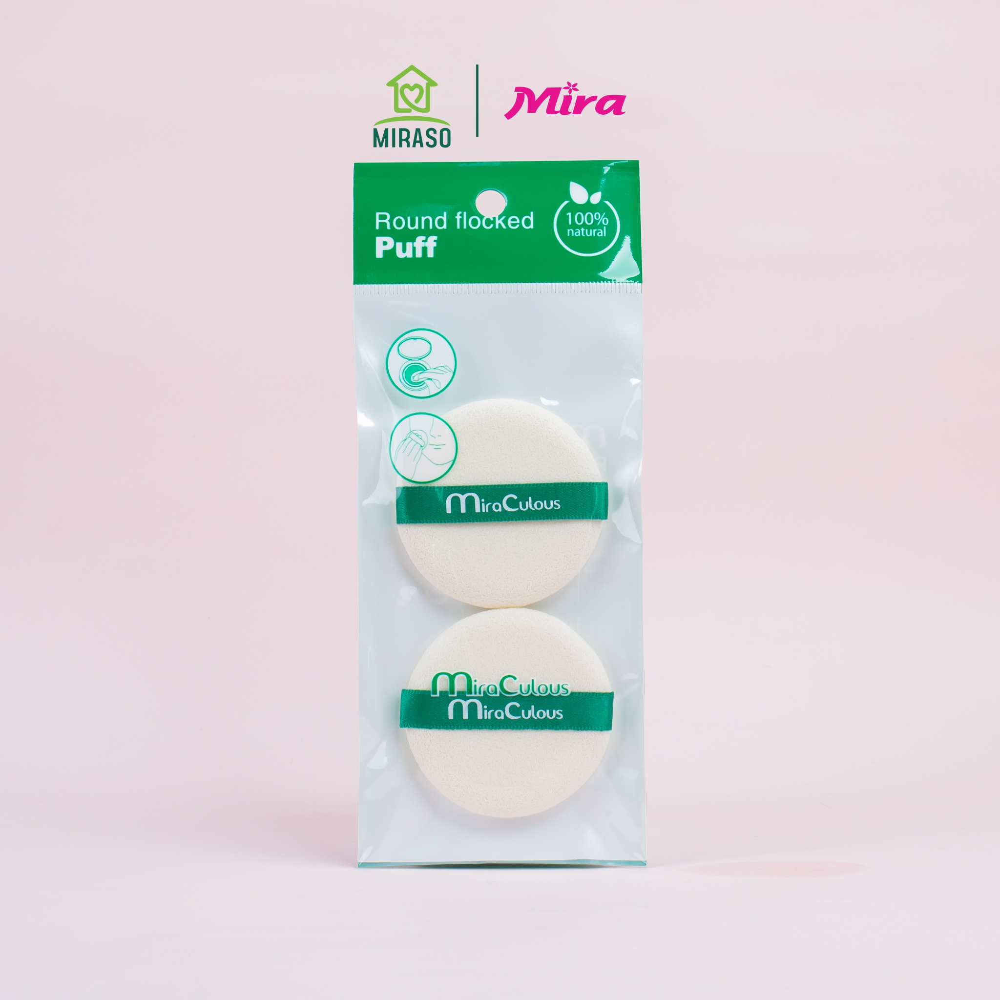 Bông Phấn Ướt Tay Cầm MiraCulous Hình Tròn D277