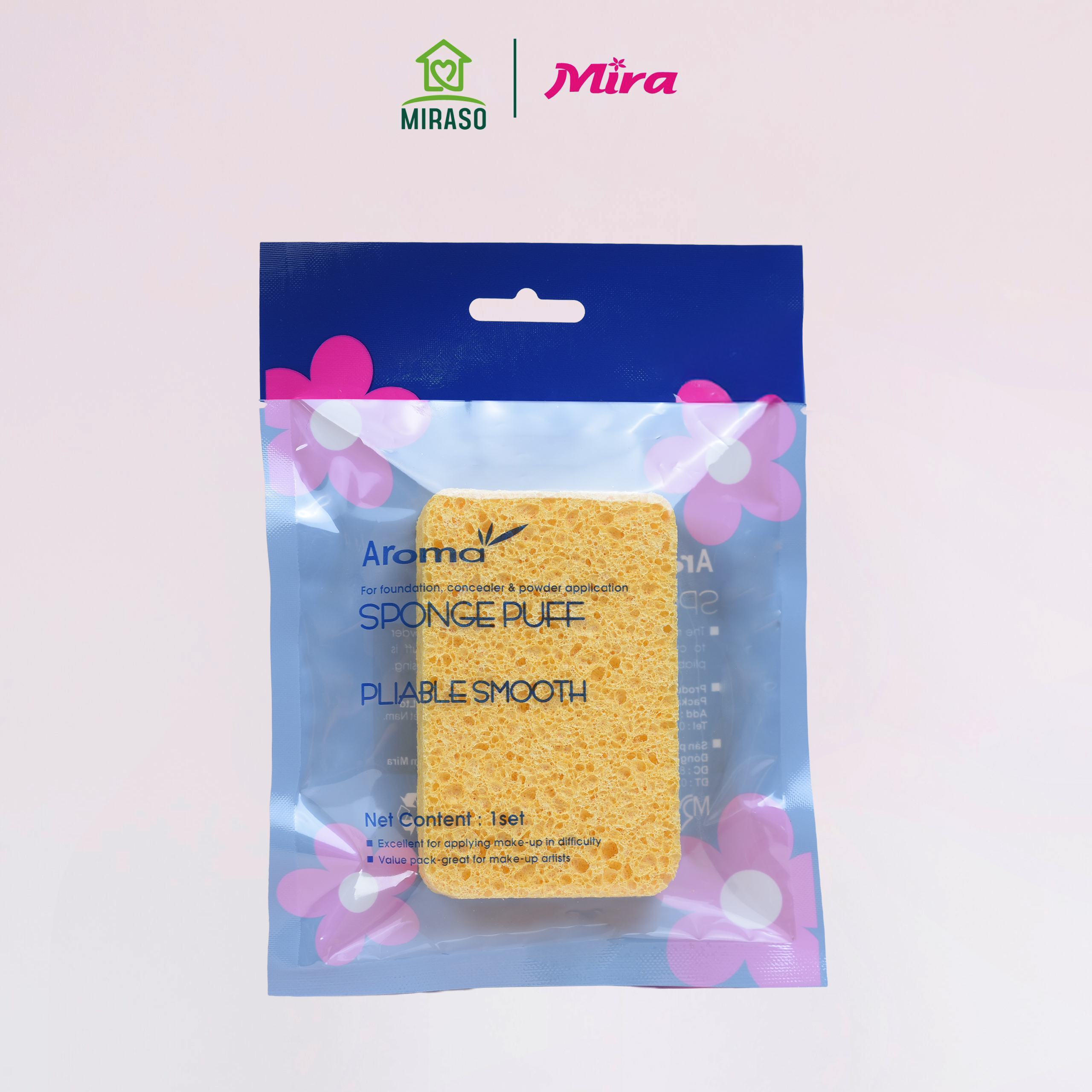 Bông Rửa Mặt Bọt Biển Cao Cấp Mira C537