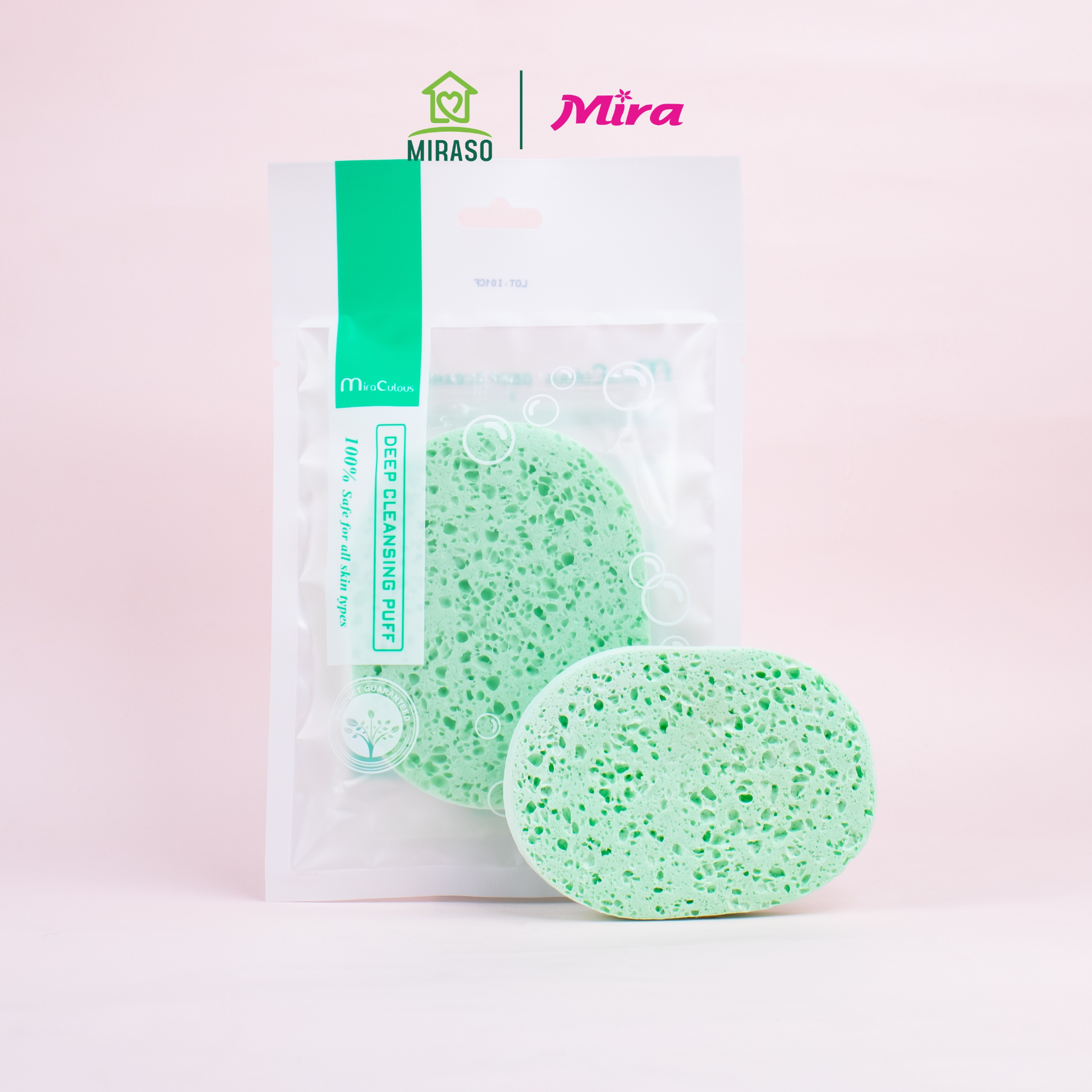 Bông bọt biển tẩy tế bào chết Miraculous xanh