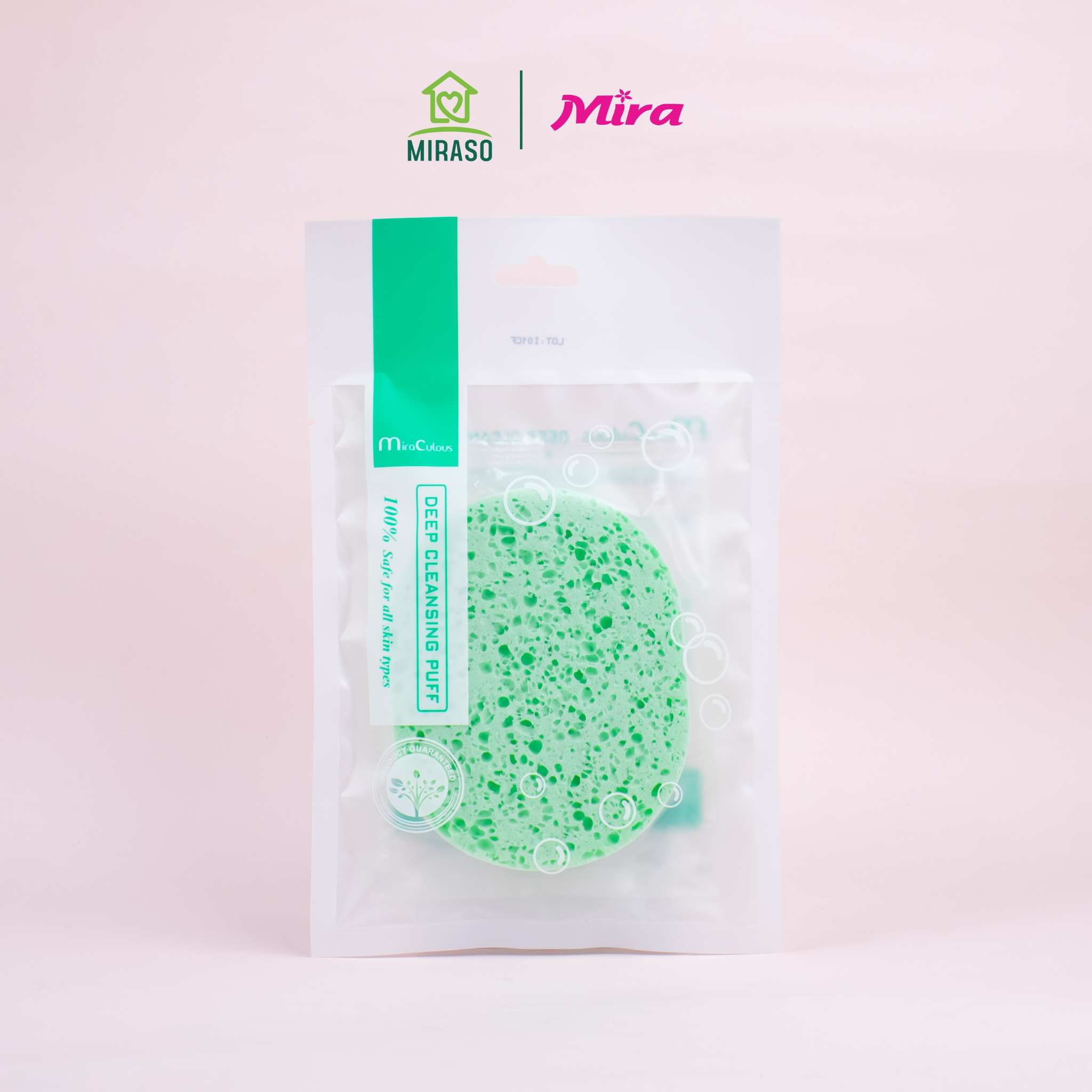 Bông bọt biển tẩy tế bào chết Miraculous xanh