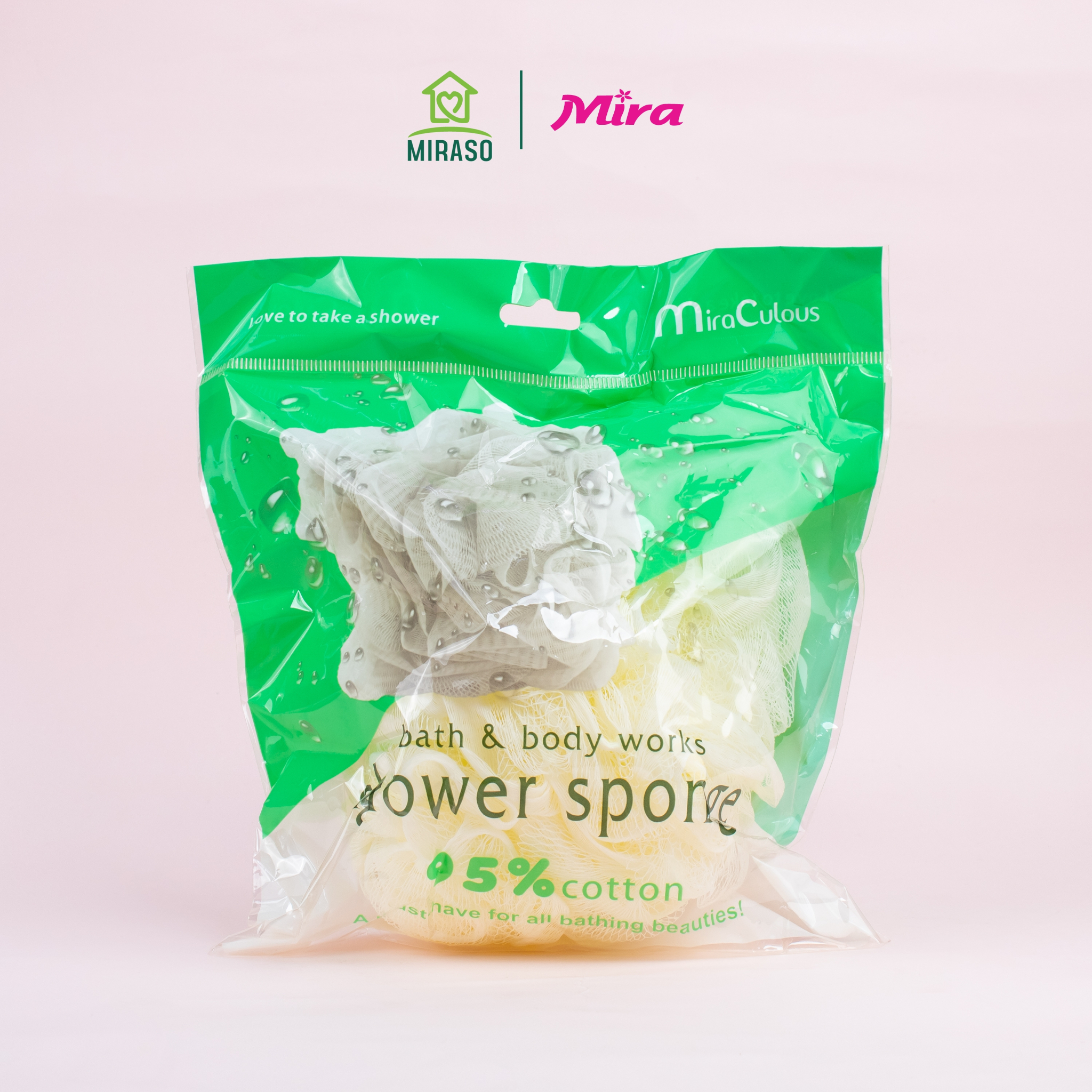 Bông tắm tròn cao cấp MIRACULOUS D312