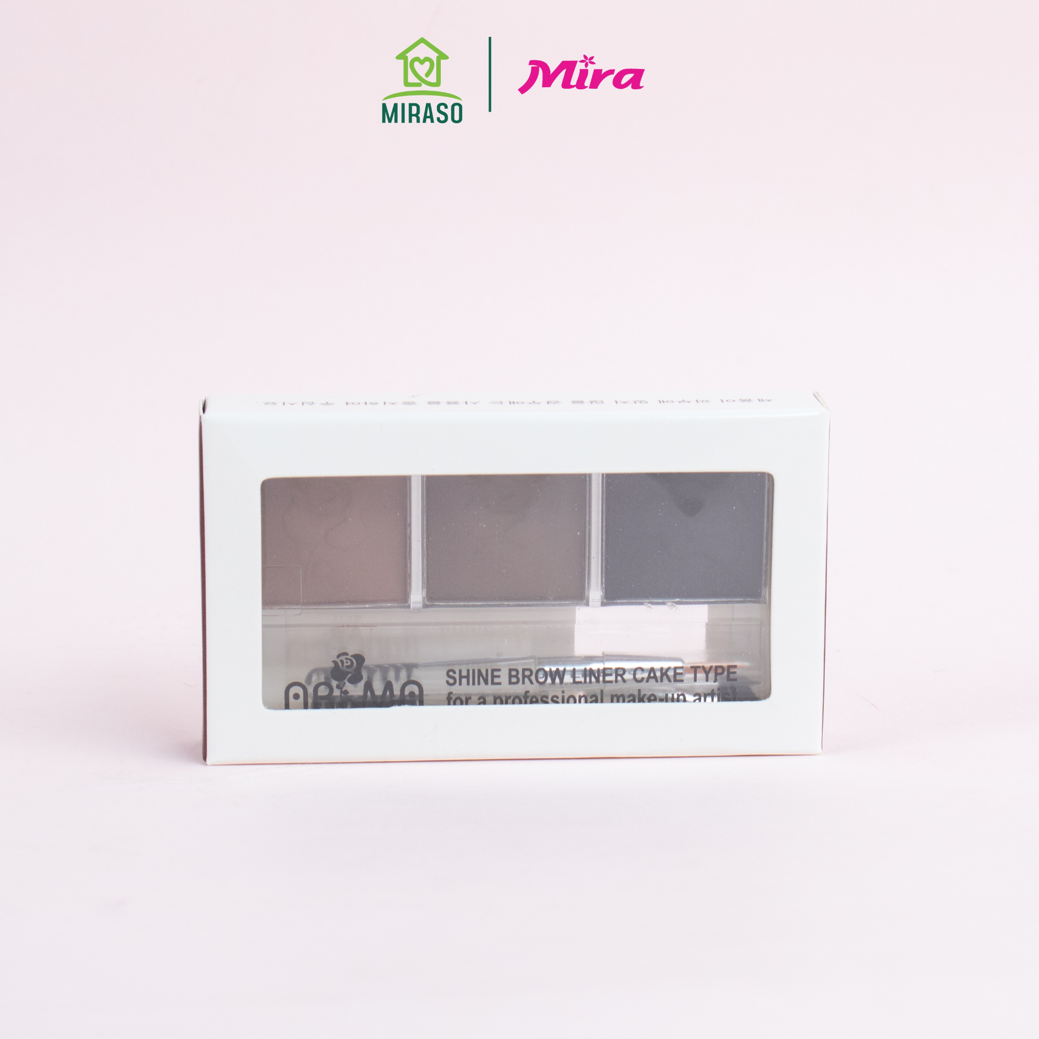 Bột kẻ mày AROMA shine brown liner cake type