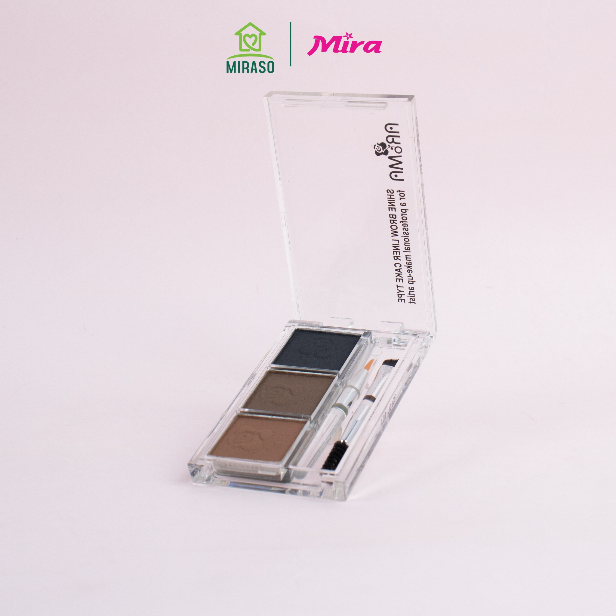 Bột kẻ mày AROMA shine brown liner cake type