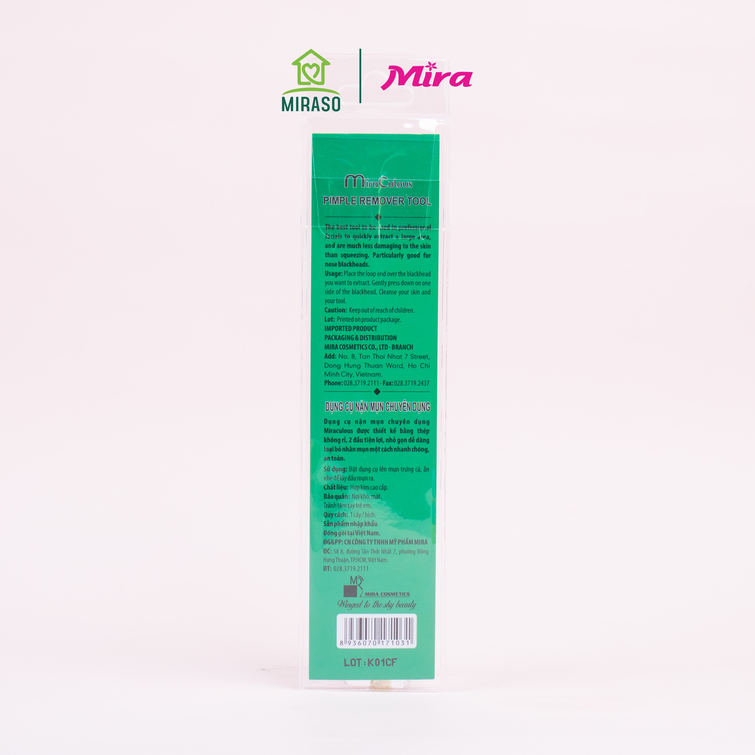Cây Nặn Mụn Miraculous Pimple Remover Tool Inox Cao Cấp D331
