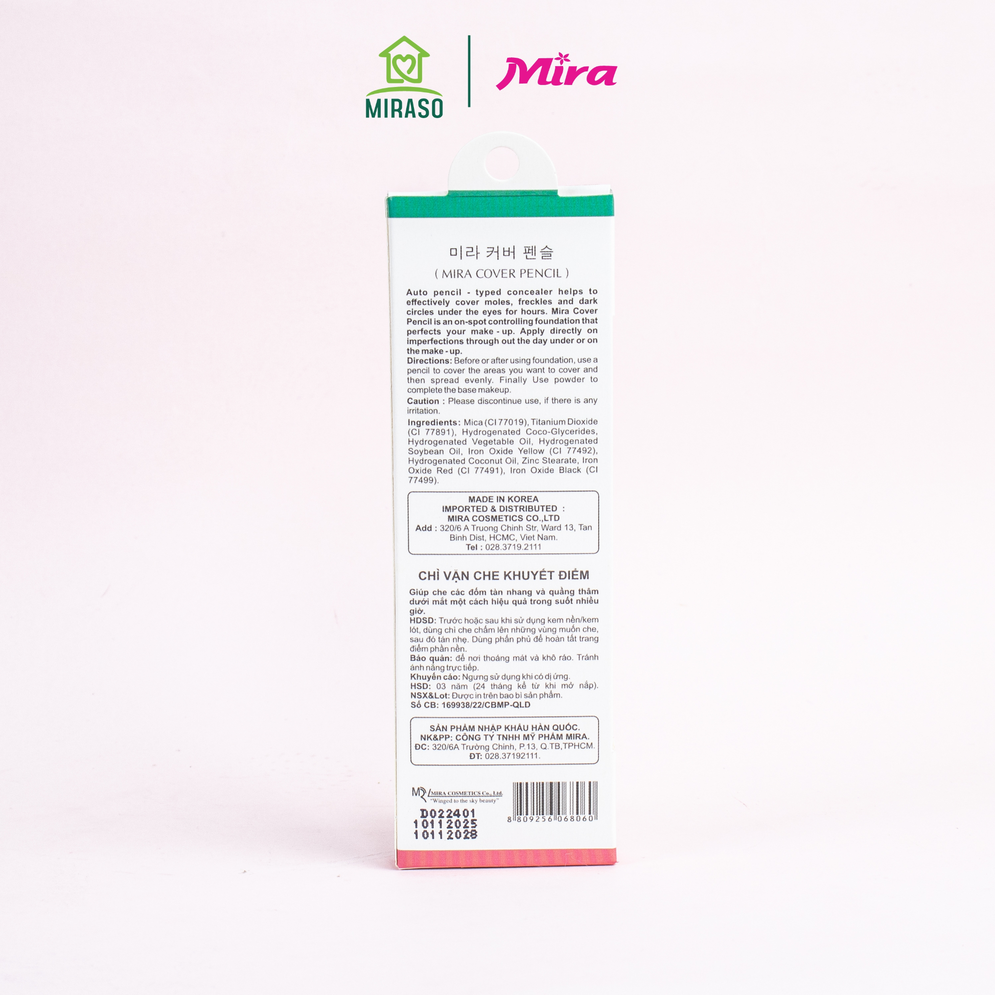 Chì che khuyết điểm dạng vặn 2 đầu Mira Cover Pencil