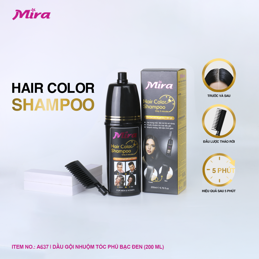 DẦU GỘI NHUỘM TÓC MIRA 200ML