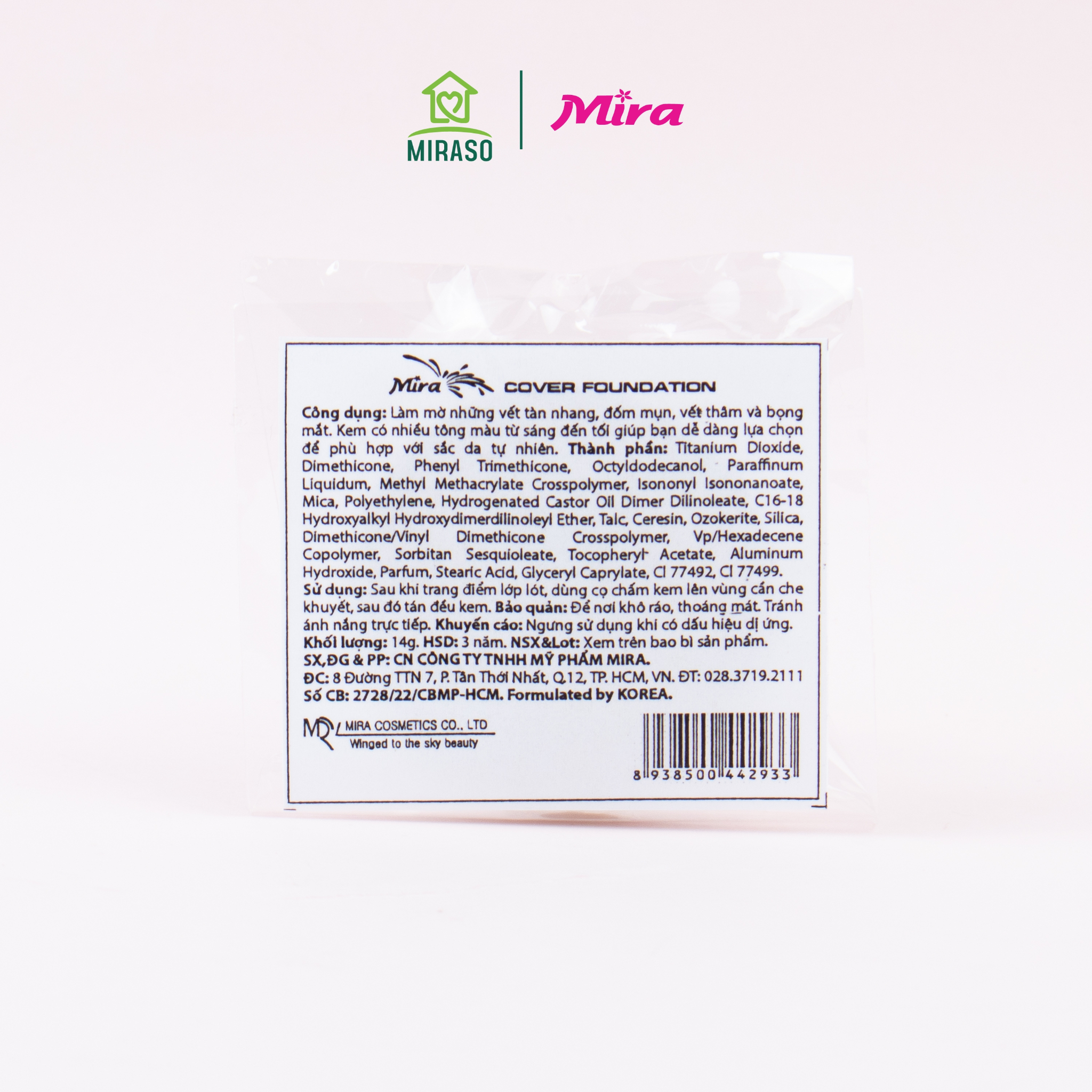 Kem Che Khuyết Điểm MIRA cover foundation