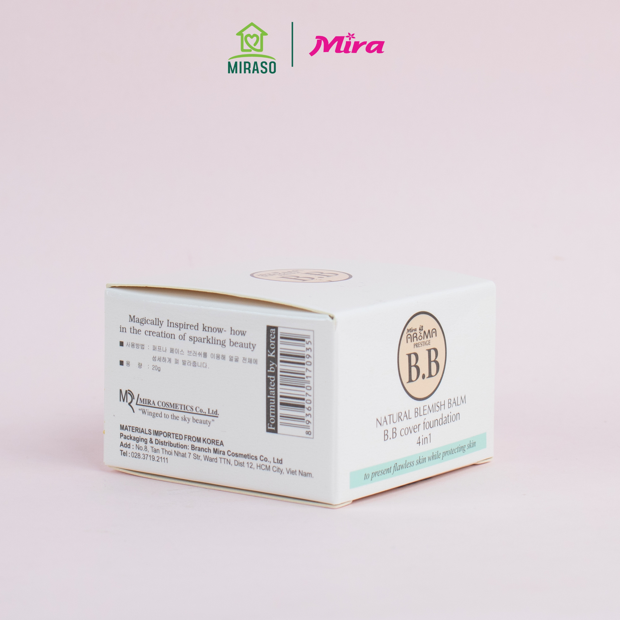 Kem Che Khuyết Điểm Mira Aroma BB Natural Blemish Balm Cover Foundation SPF25 PA+++