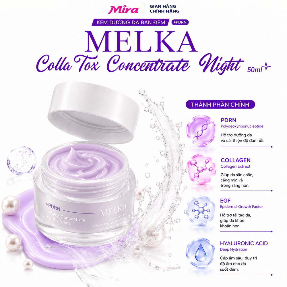 Kem Dưỡng Da Ban Đêm Melka Colla Tox Concentrate Night
