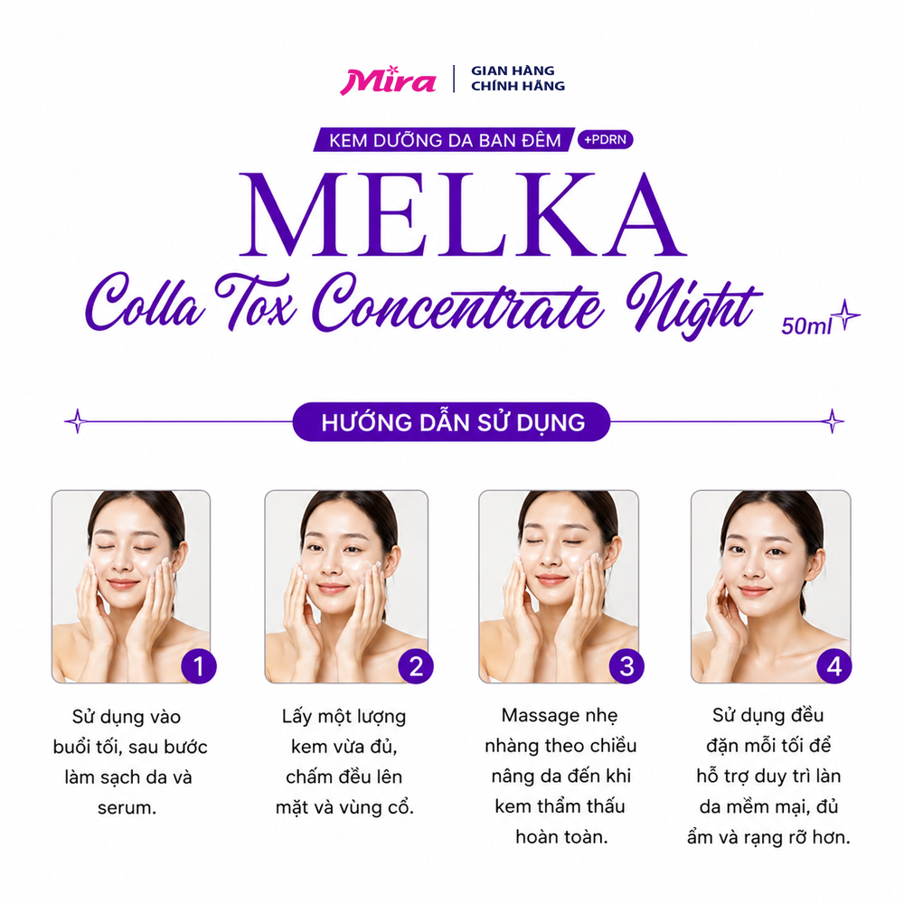 Kem Dưỡng Da Ban Đêm Melka Colla Tox Concentrate Night