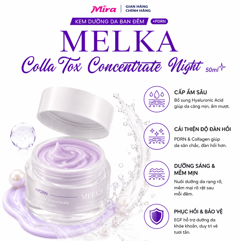 Kem Dưỡng Da Ban Đêm Melka Colla Tox Concentrate Night