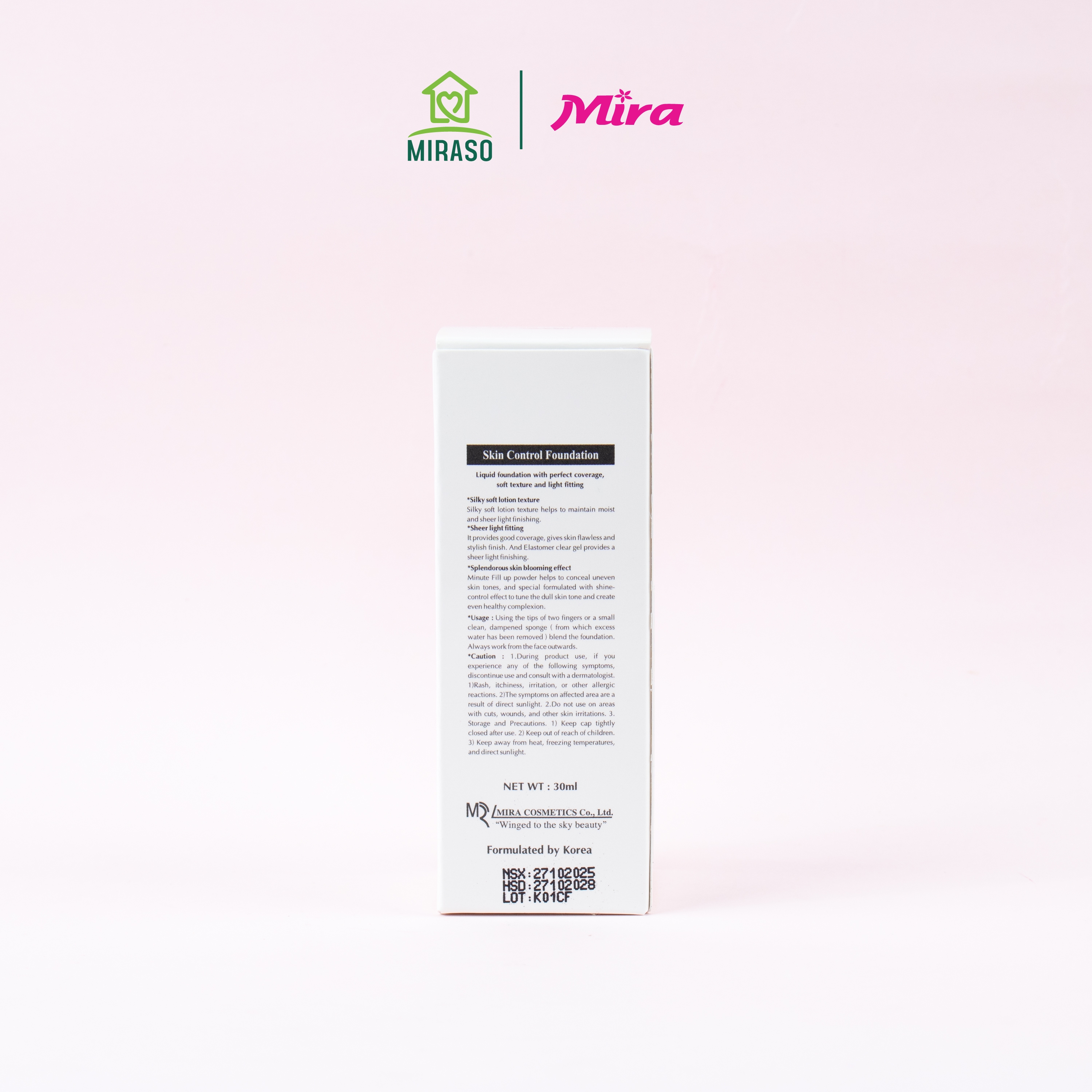 Kem nền trang điểm MIRA Skin control foundation