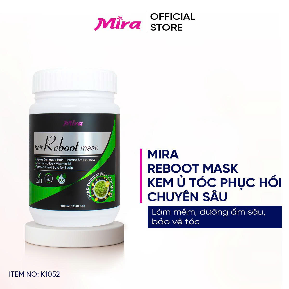 Kem Ủ Tóc Phục Hồi Chuyên Sâu Mira Hair Reboot Mask