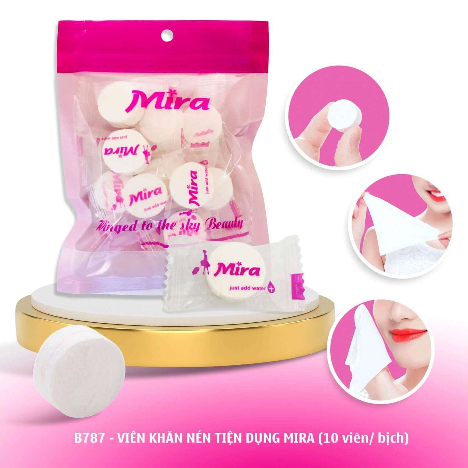 Khăn Viên Nén Du Lịch Mira
