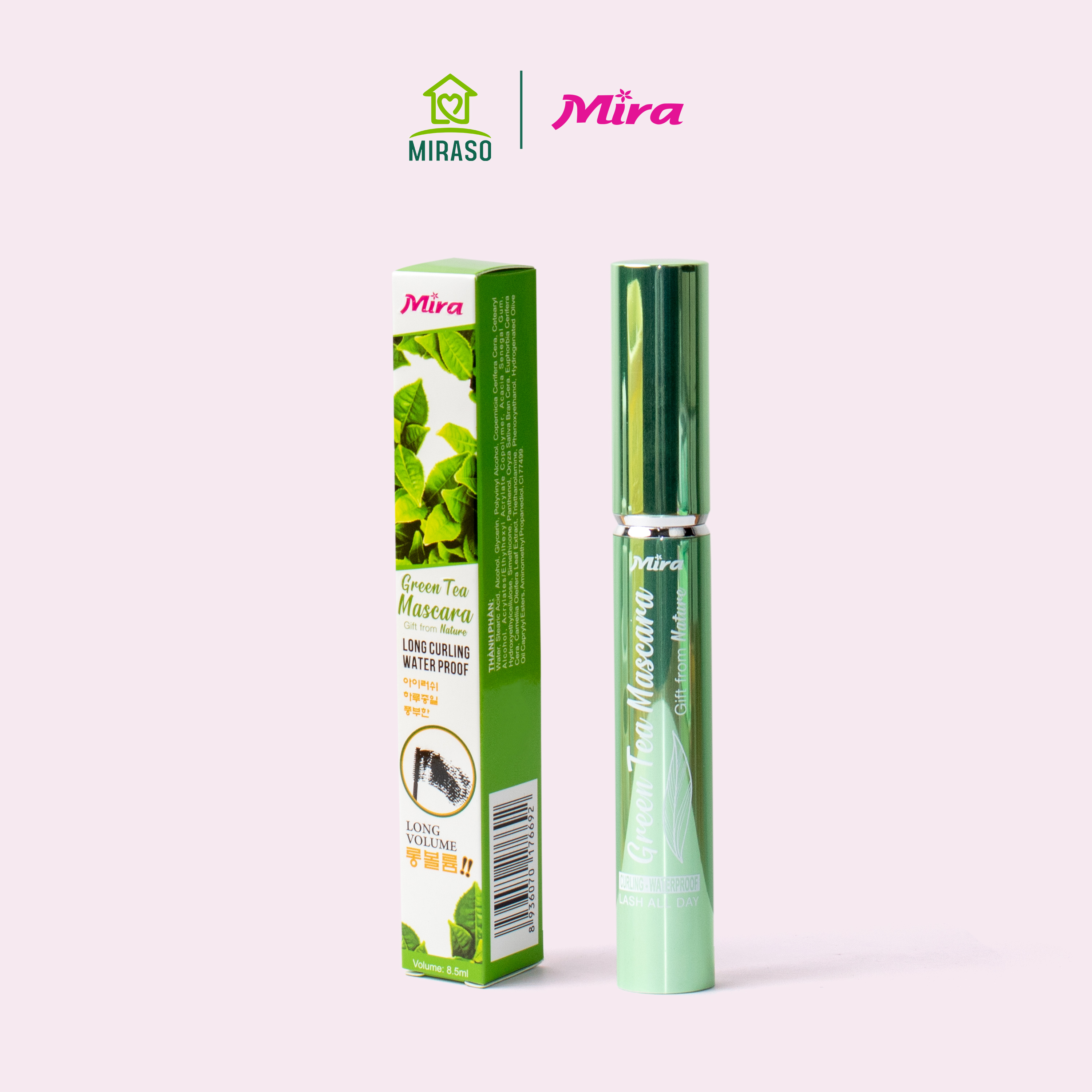 Mascara Trà Xanh Làm Dày và Cong Mi Gấp 2 Lần Mira Green Tea Mascara