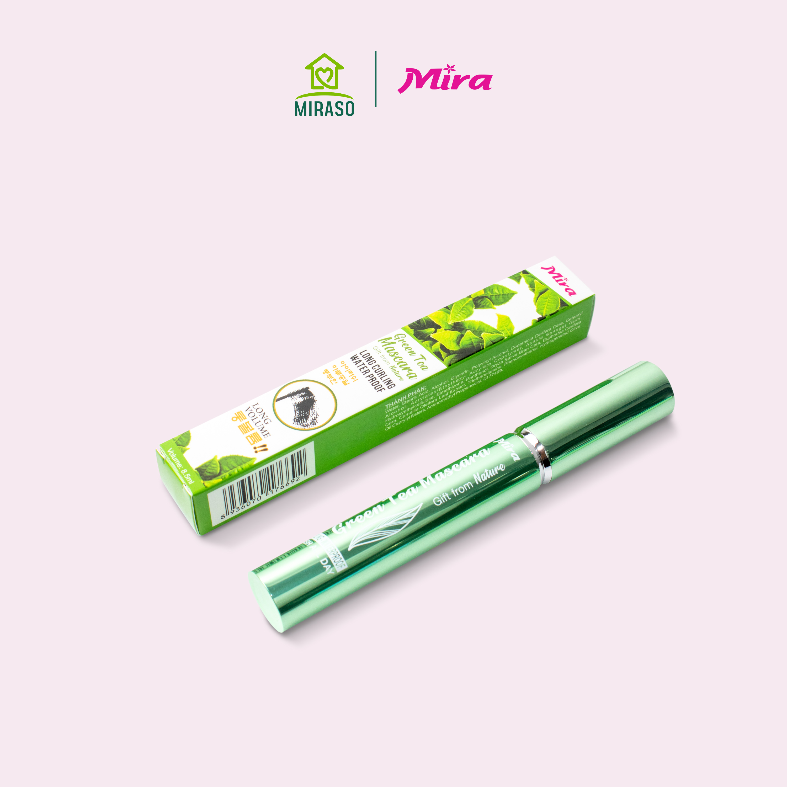 Mascara Trà Xanh Làm Dày và Cong Mi Gấp 2 Lần Mira Green Tea Mascara
