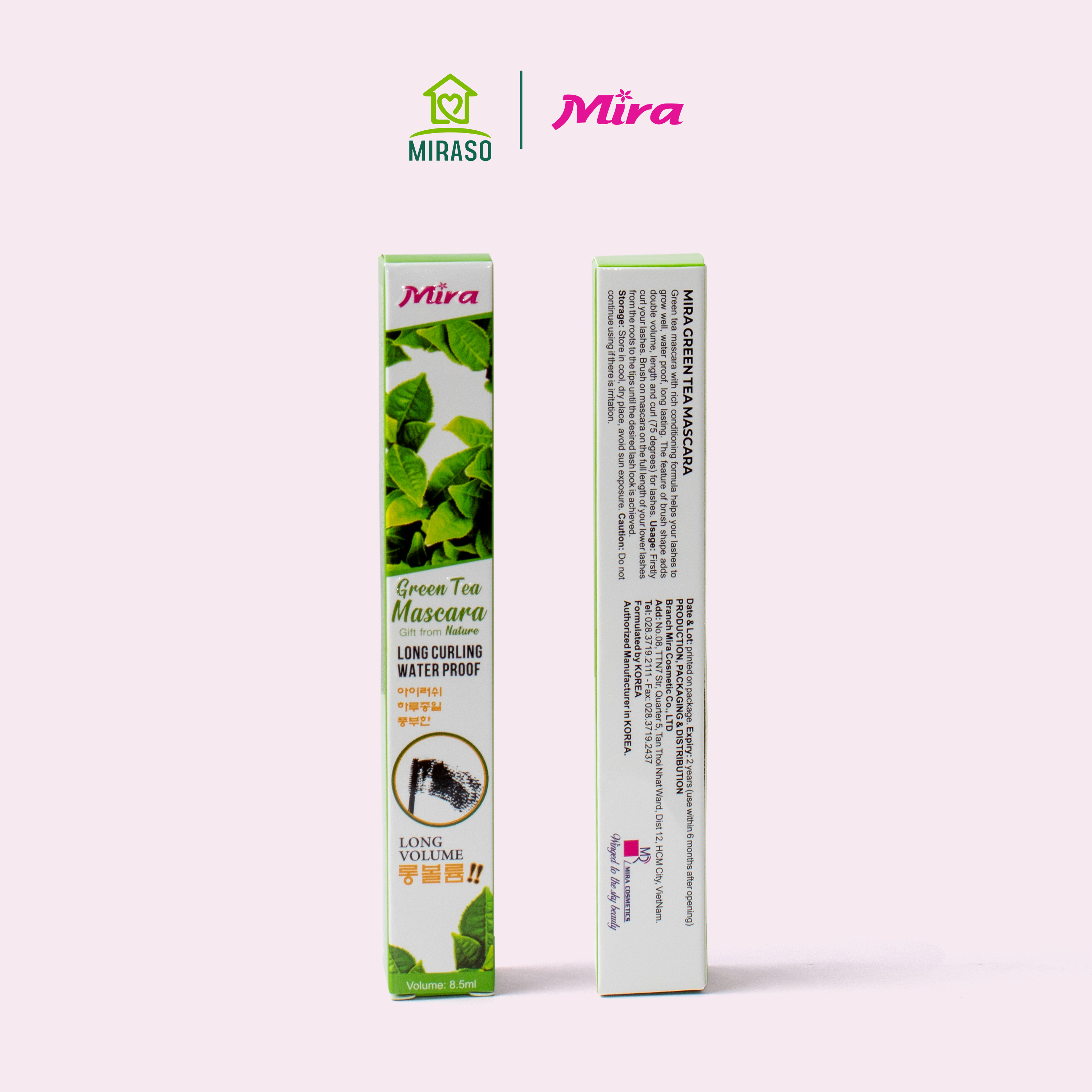 Mascara Trà Xanh Làm Dày và Cong Mi Gấp 2 Lần Mira Green Tea Mascara
