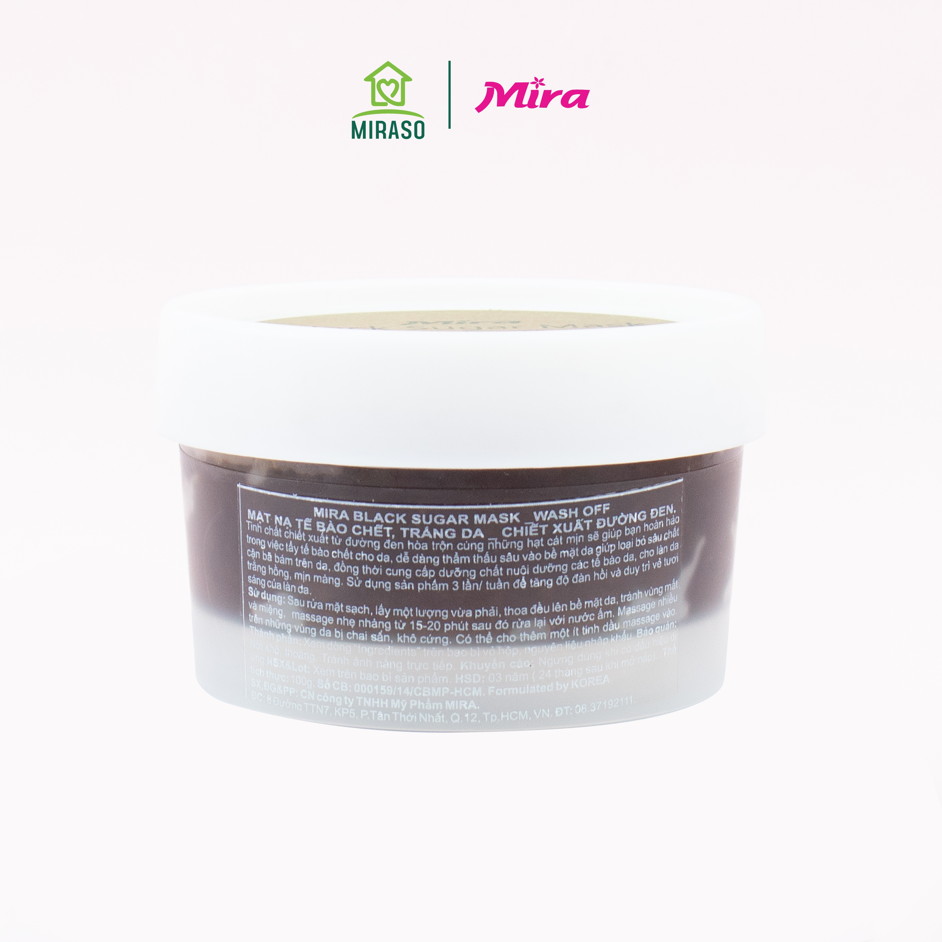 Mặt Nạ Tẩy Tế Bào Chết Trắng Da Mira Black Sugar Mask Wash OFF