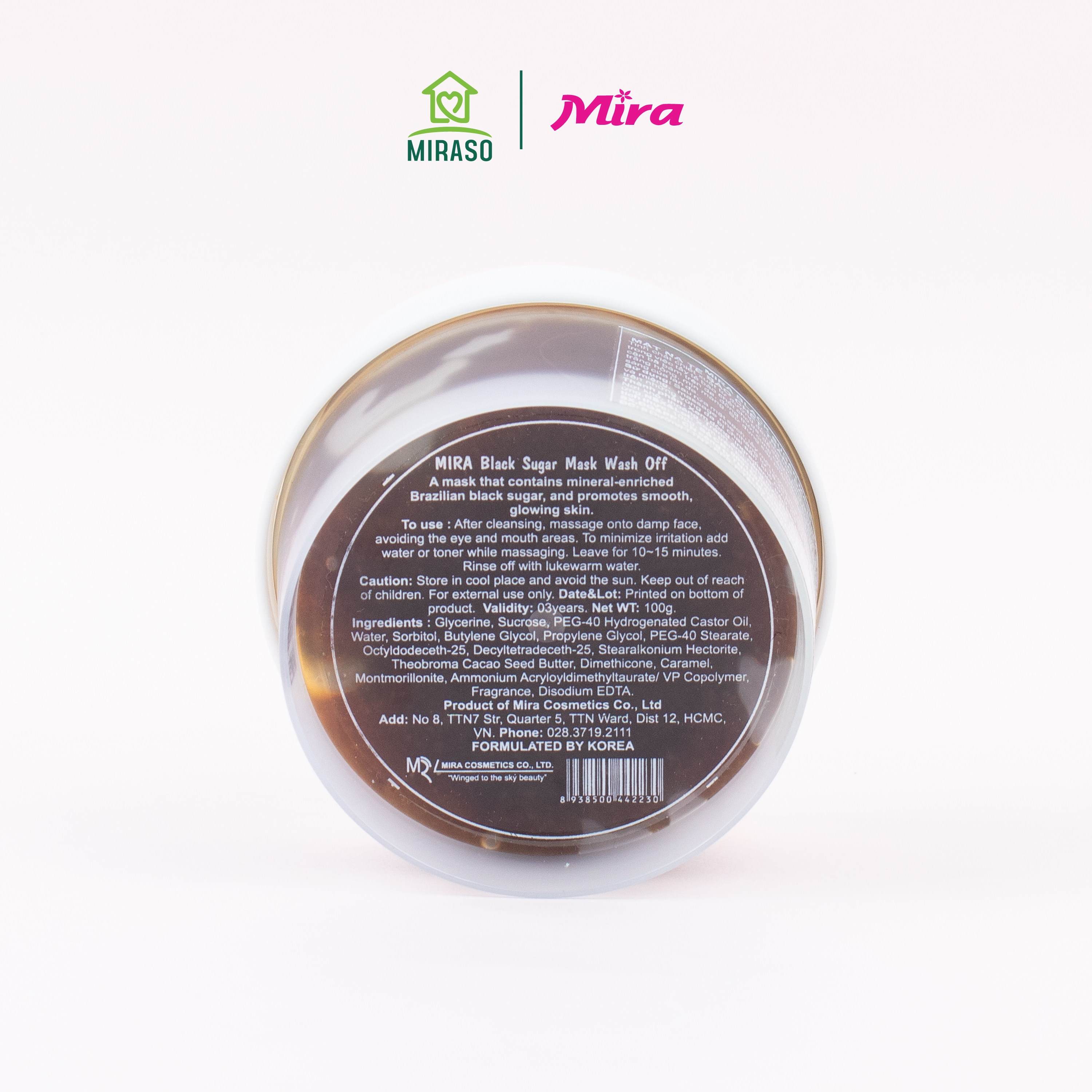 Mặt Nạ Tẩy Tế Bào Chết Trắng Da Mira Black Sugar Mask Wash OFF