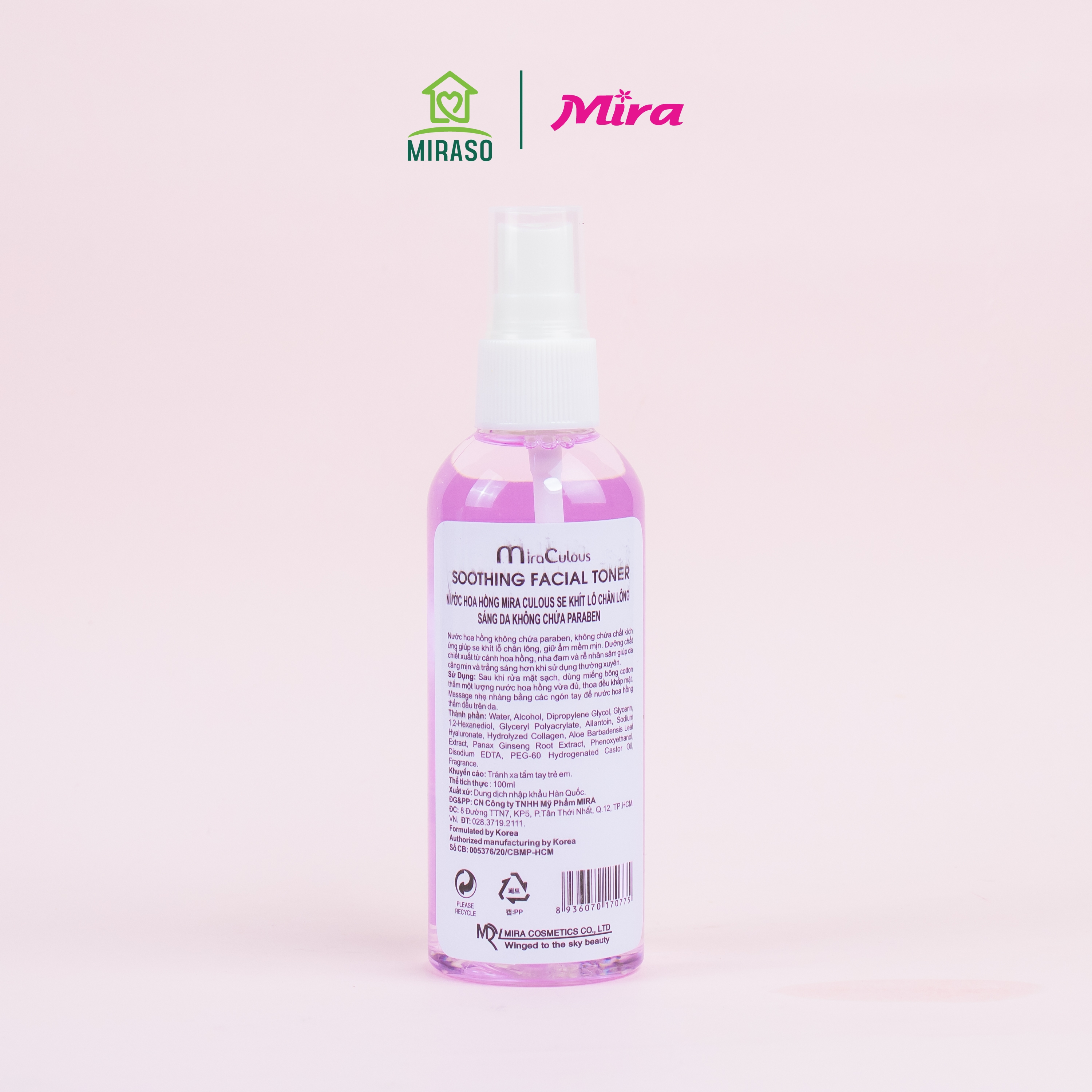 NƯỚC HOA HỒNG Miraculous Rose Soothing Facial Toner