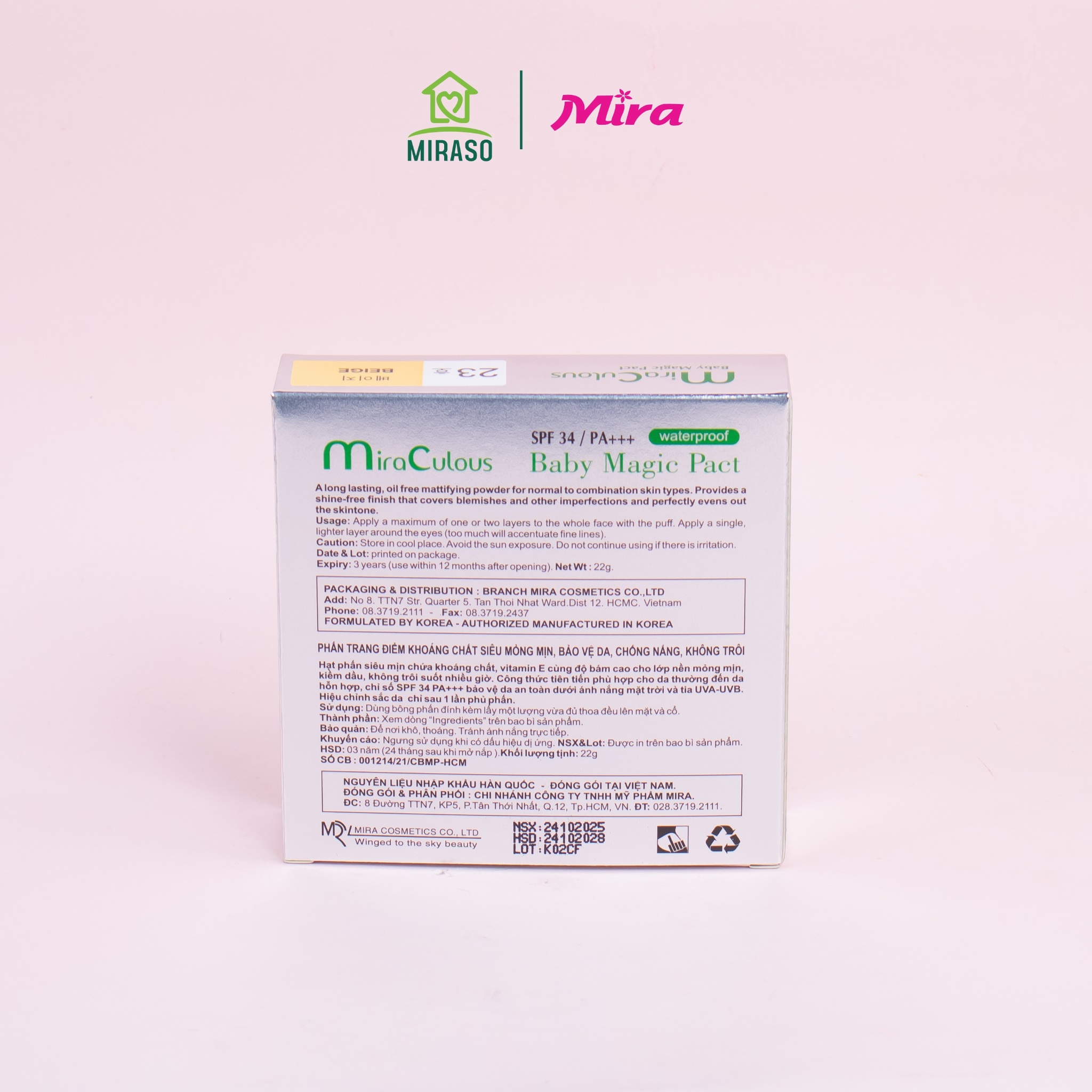 PHẤN TRANG ĐIỂM KHOÁNG CHẤT SIÊU MỎNG MỊN, BẢO VỆ DA, CHỐNG NẮNG, KHÔNG TRÔI