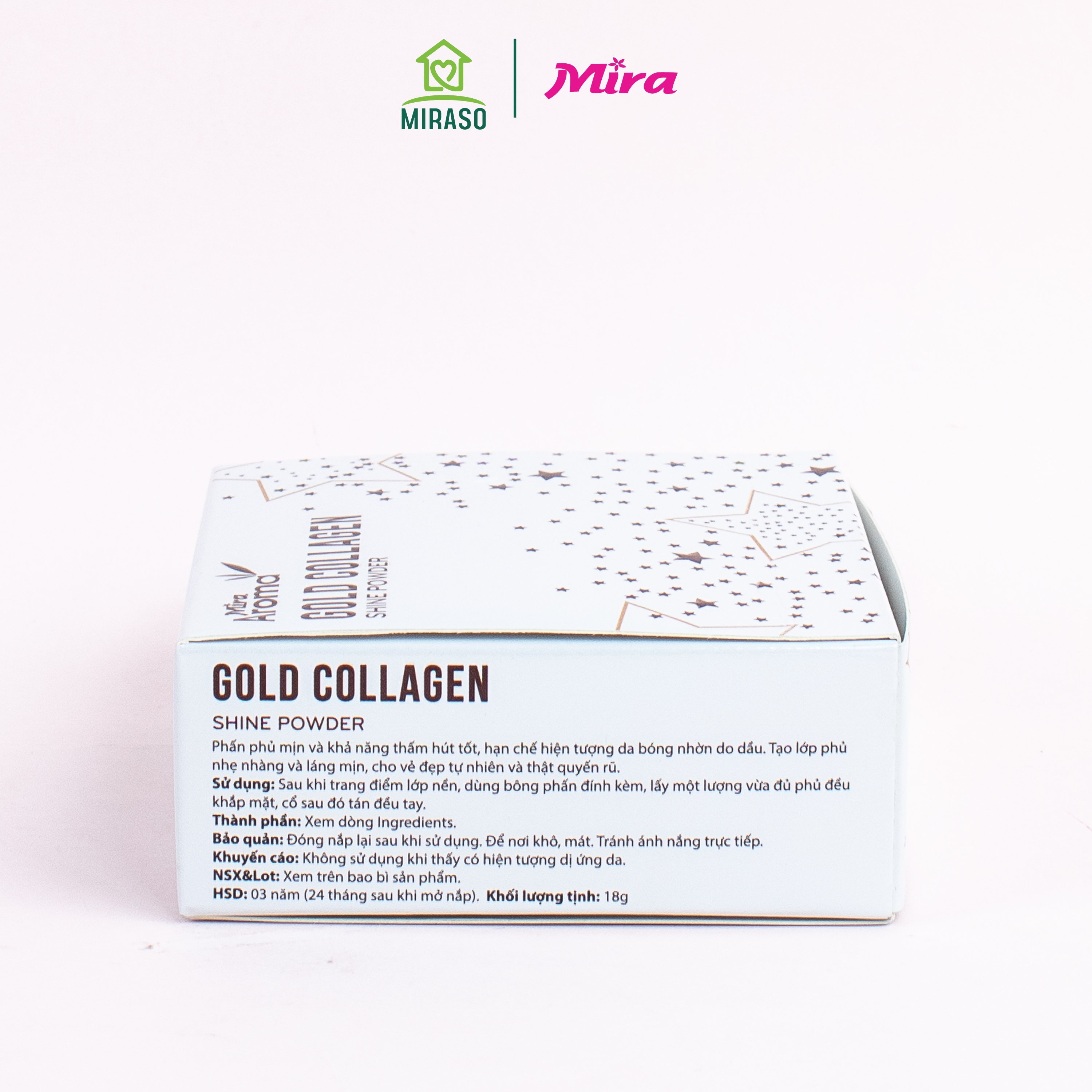 Phấn Phủ Mira Aroma Gold Collagen Shine Powder
