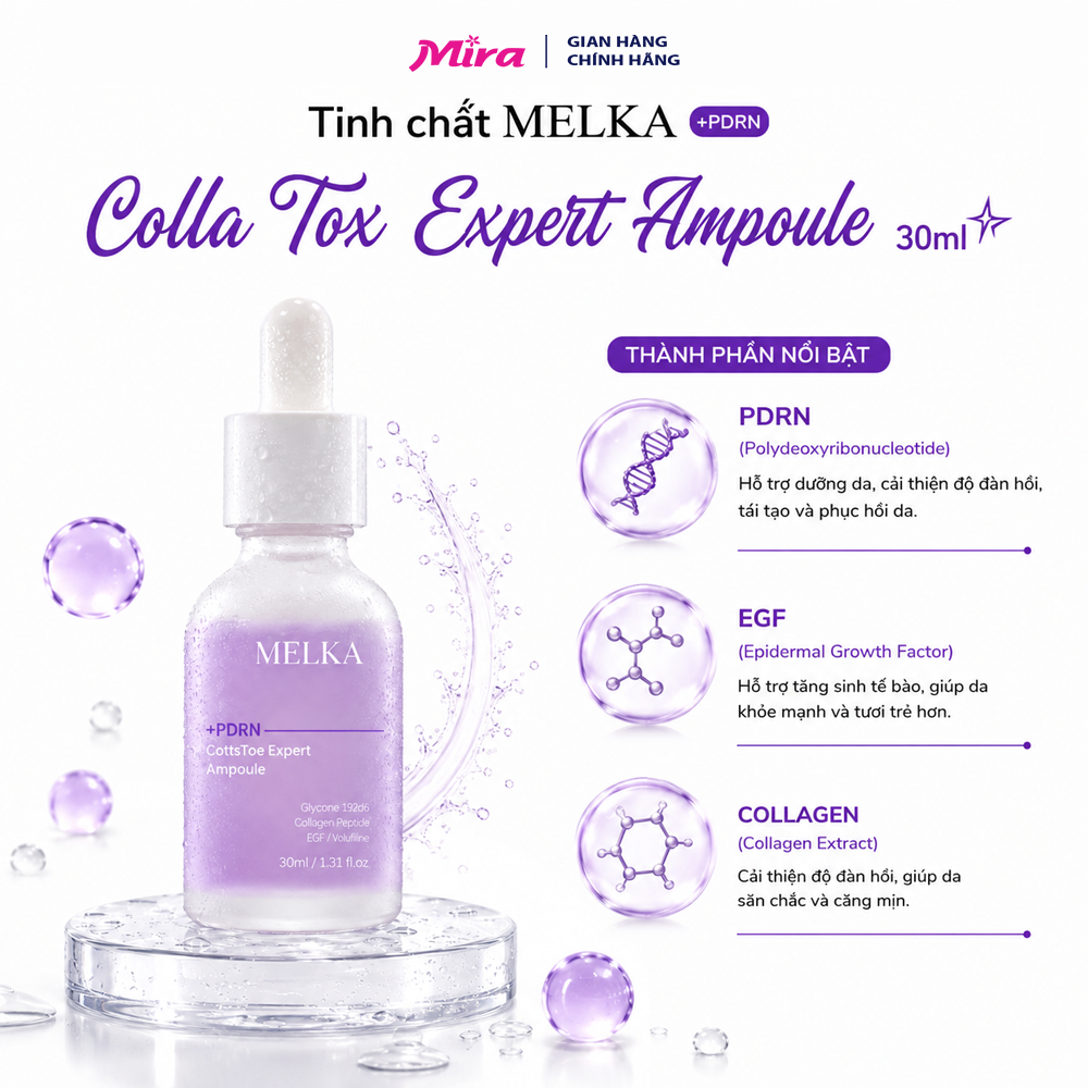 Serum Dưỡng Ẩm Melka Colla Tox Expert Ampoule