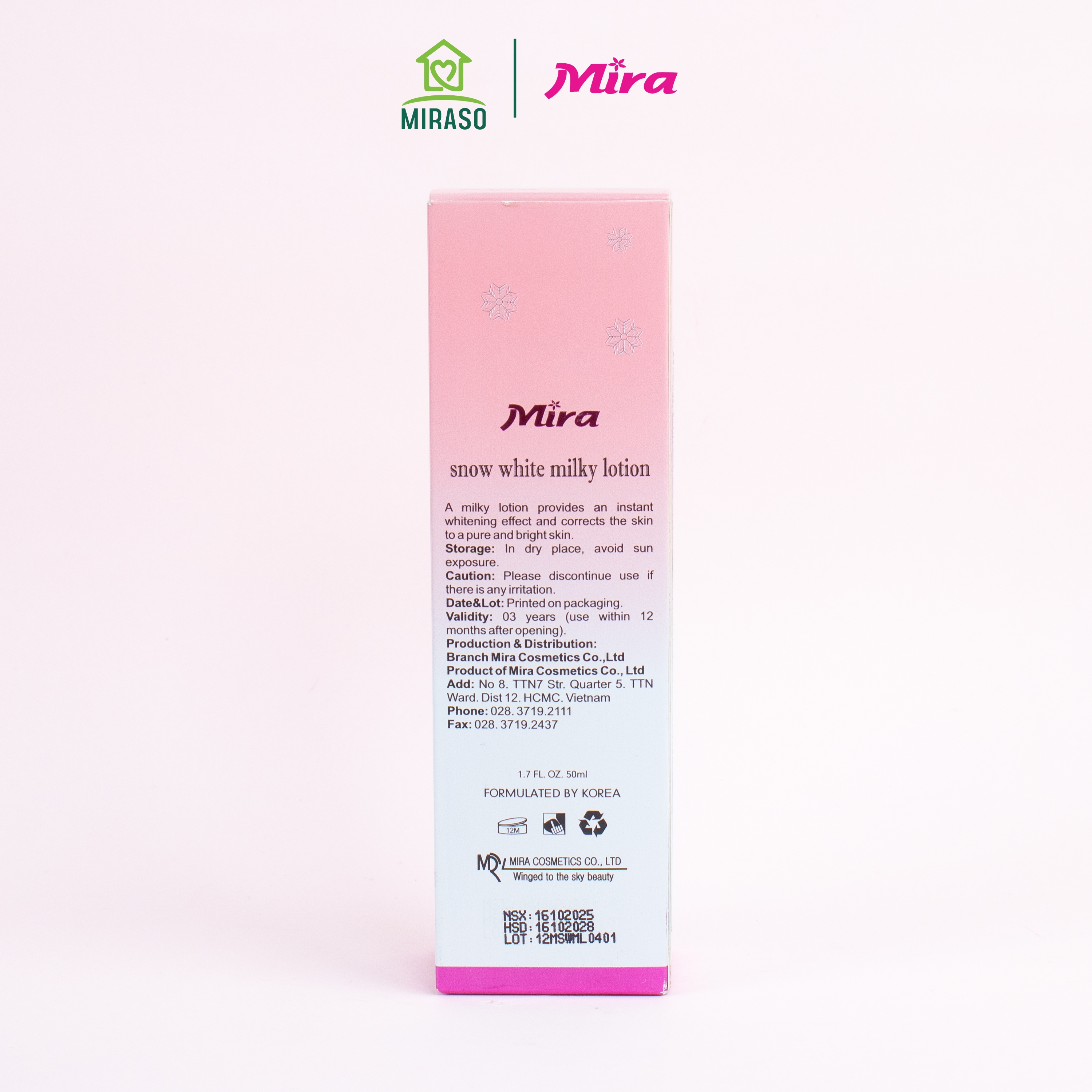 Sữa Dưỡng Trắng Da Mặt Và toàn Thân Chiết Xuất Từ Sữa Non Mira