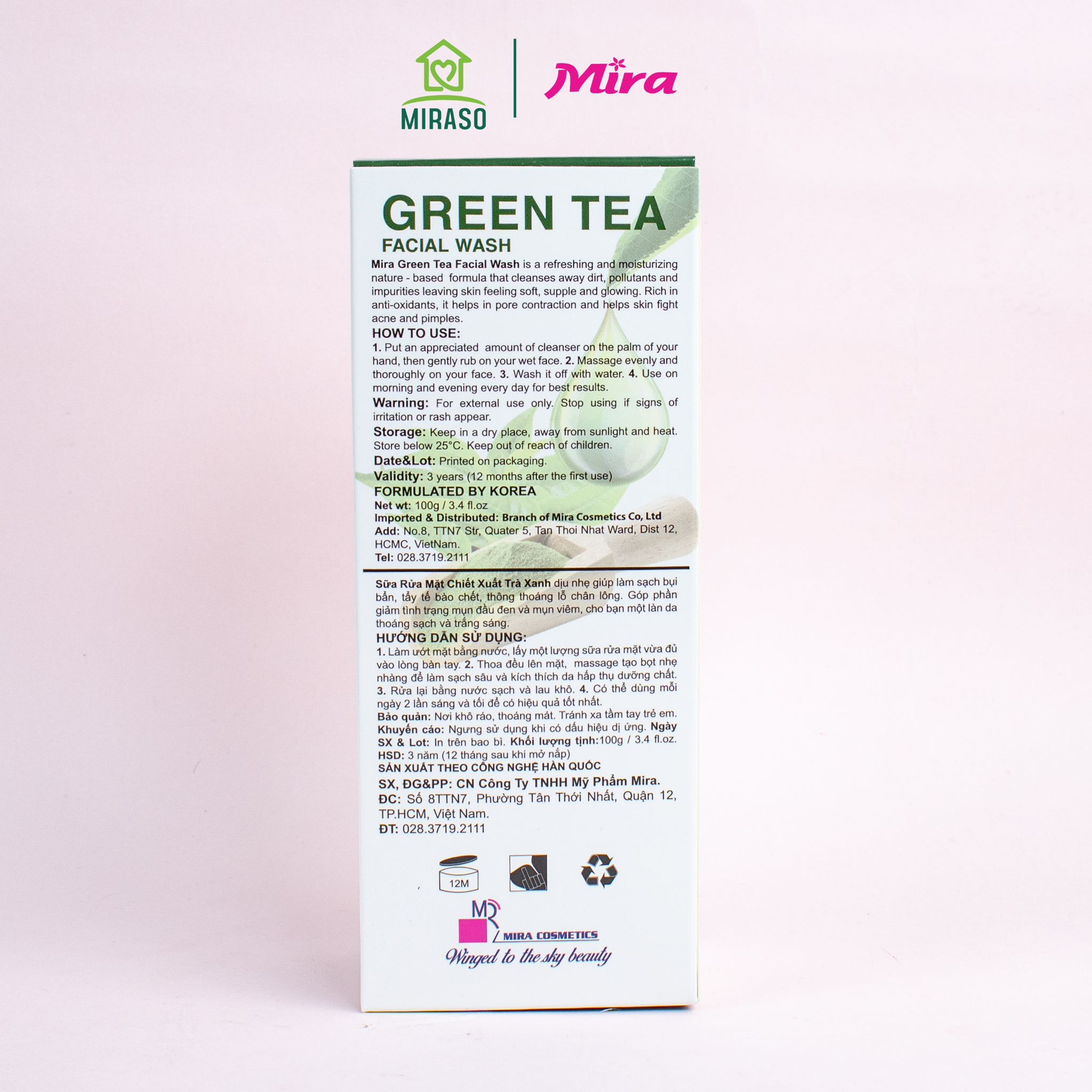 Sữa Rửa Mặt Chiết Xuất Trà Xanh