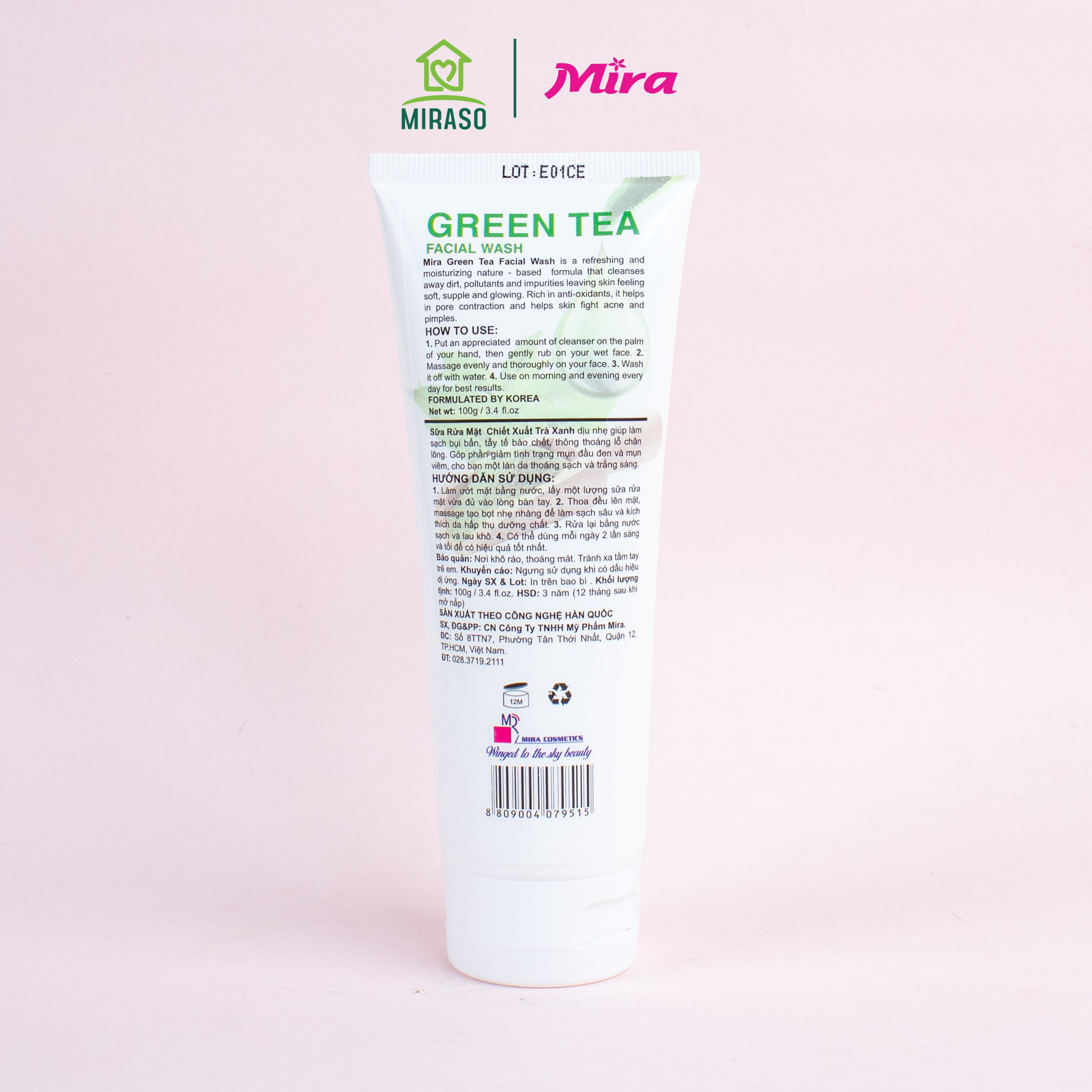 Sữa Rửa Mặt Chiết Xuất Trà Xanh