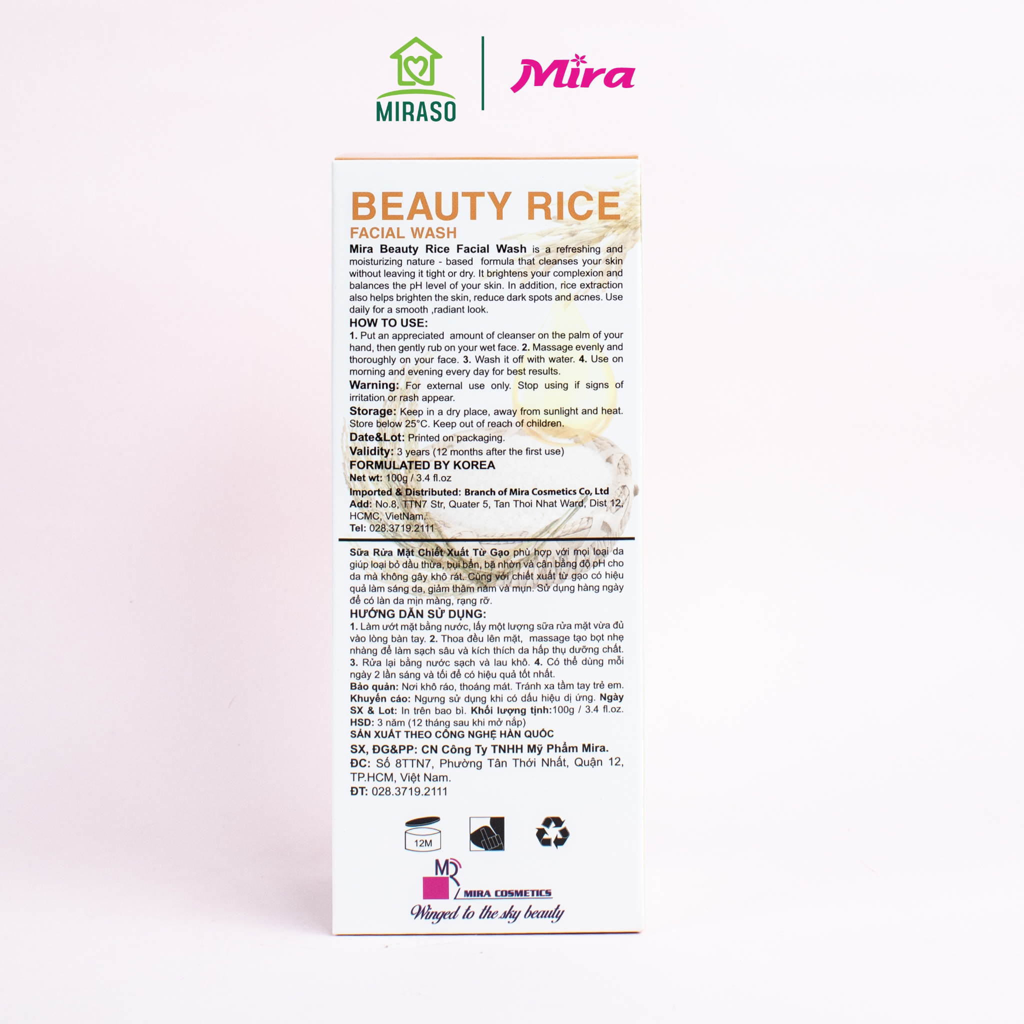 Sữa Rửa Mặt Chiết Xuất Từ Gạo