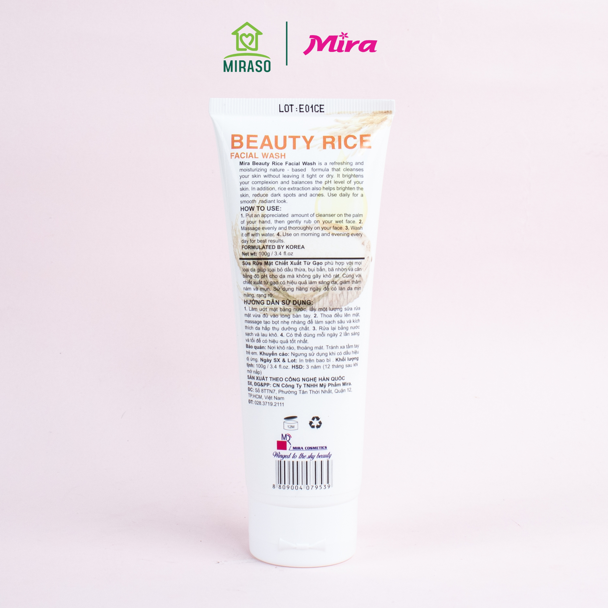 Sữa Rửa Mặt Chiết Xuất Từ Gạo