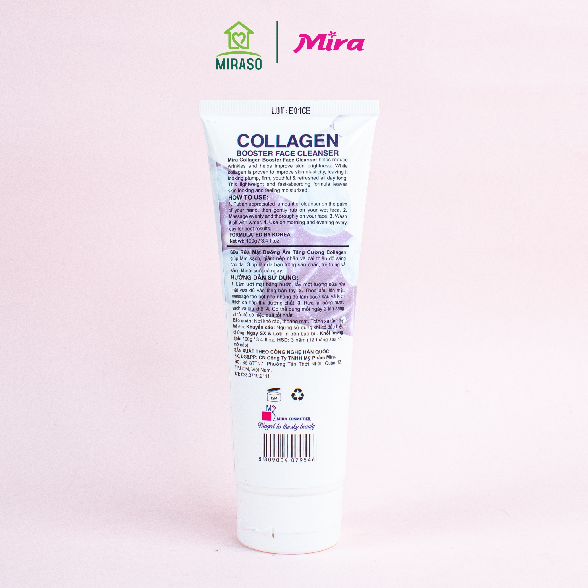 Sữa Rửa Mặt Dưỡng Ẩm Tăng Cường Collagen