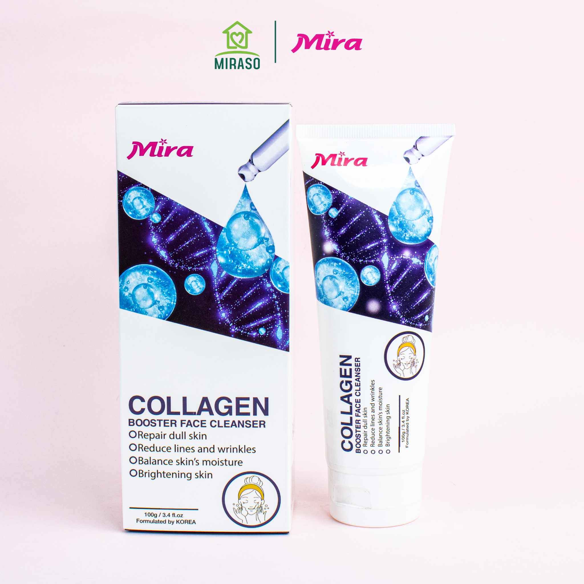 Sữa Rửa Mặt Dưỡng Ẩm Tăng Cường Collagen