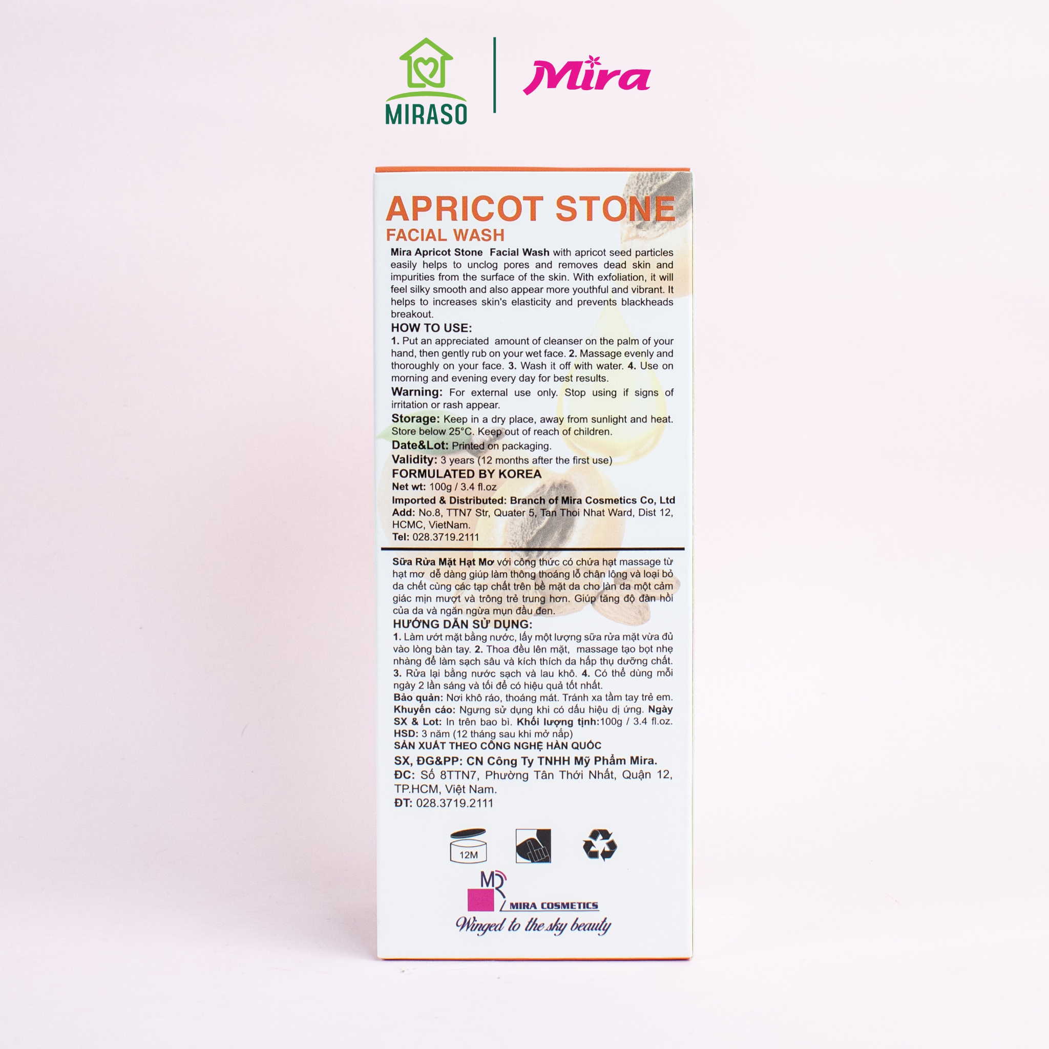 Sữa Rửa Mặt Hạt Mơ