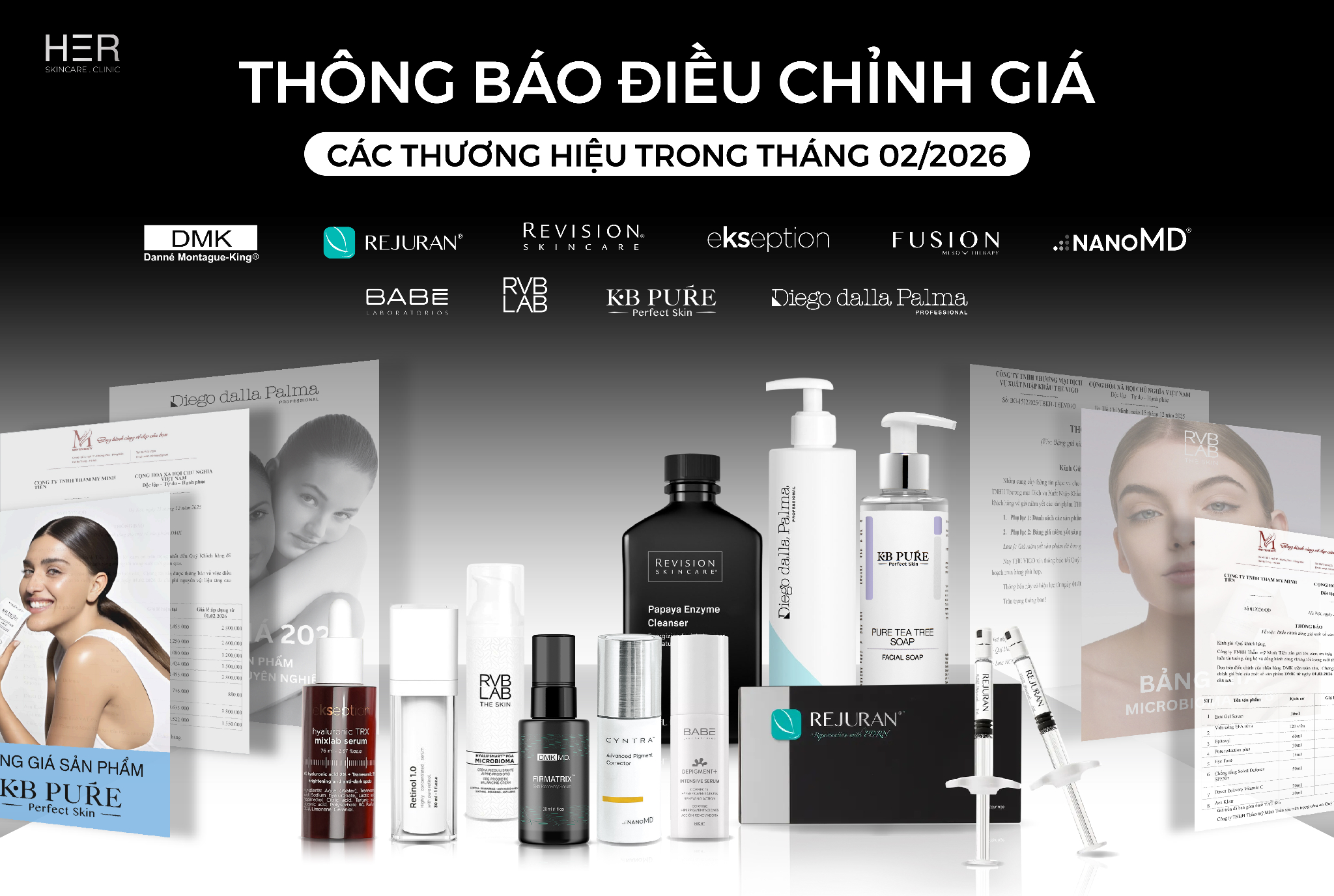 THÔNG BÁO ĐIỀU CHỈNH GIÁ CÁC THƯƠNG HIỆU TRONG THÁNG 2/2026