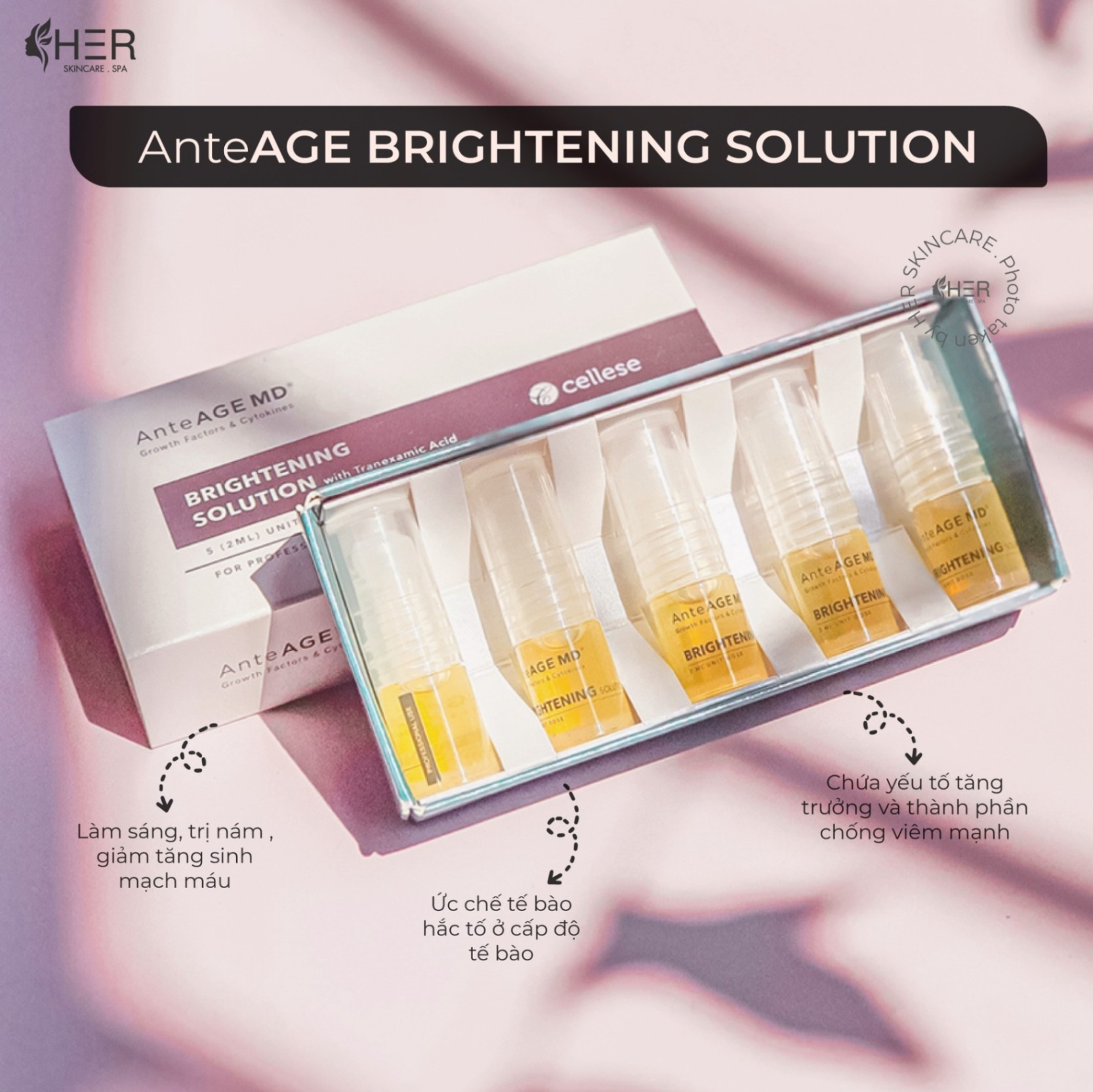 Serum Làm Sáng Giảm Thâm | AnteAGE Md Brightening Tranexamic 8,5% | 2 ml | (07/27)