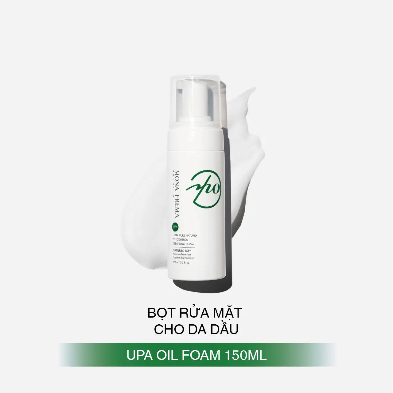 Sữa rửa mặt dành cho da dầu Mona Frema Naturex Oil-Control Foaming Cleanser 150ml (B) (R) (HSD: 2/24)