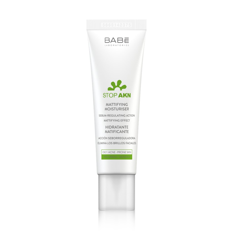 Kem dưỡng ẩm hàng ngày dành cho da dầu mụn Babe Stop AKN Mattifying Moisturiser 50ml (R)