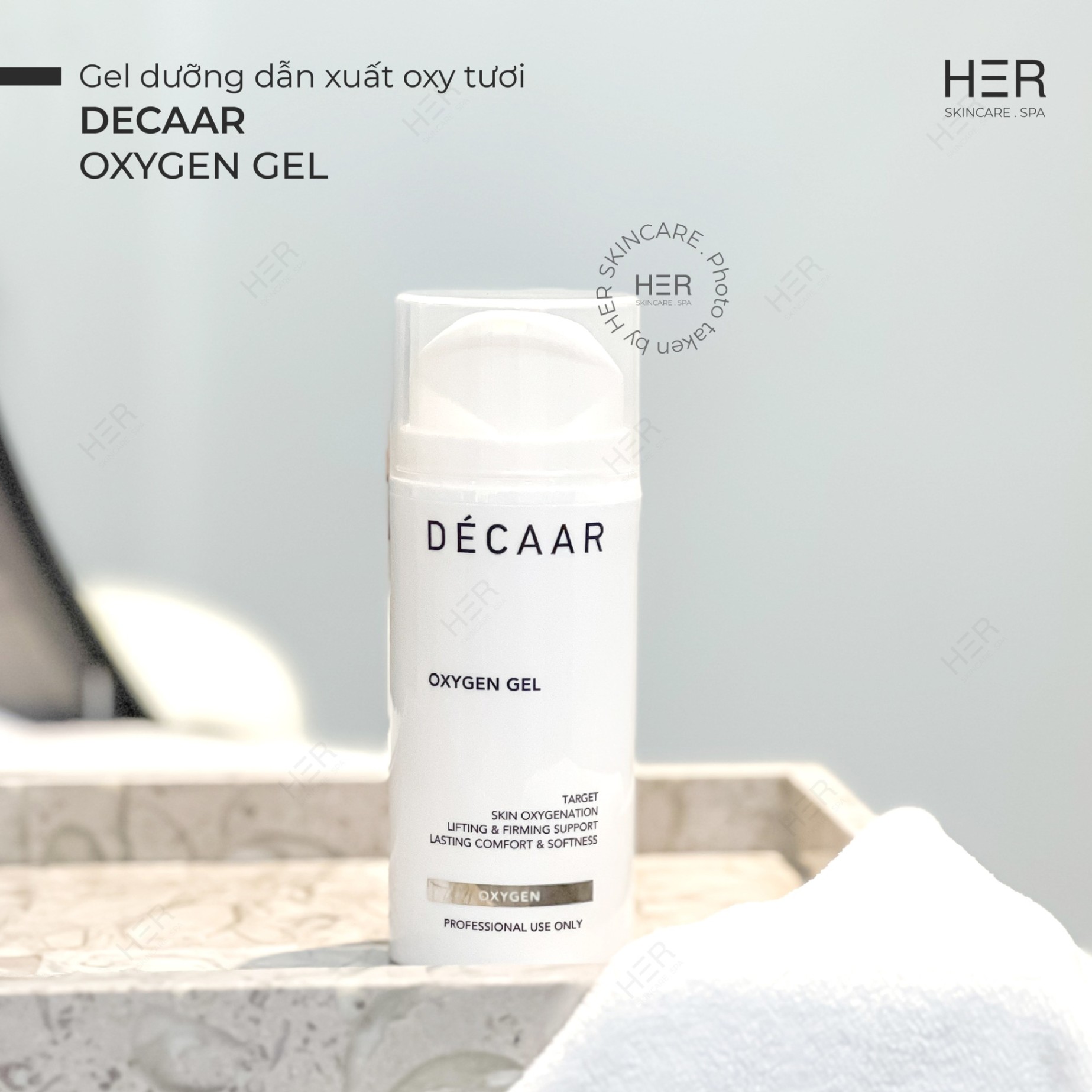 Gel dưỡng dẫn xuất oxy tươi Decaar Oxygen Gel 50ml (R) (HSD: 11/27, 3/28)