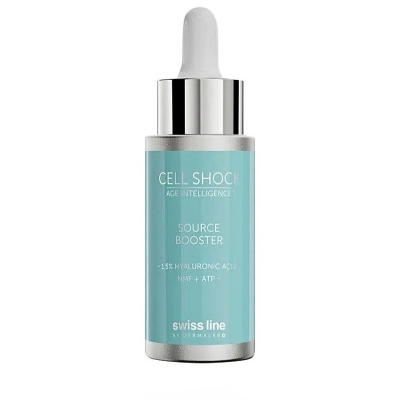 Serum cấp nước chuyên sâu, làm đầy nếp nhăn, tái tạo độ ẩm & năng lượng cho da SWISSLINE CELL SHOCK AI Source Booster 50ml Pro(R) (HSD: 8/27)