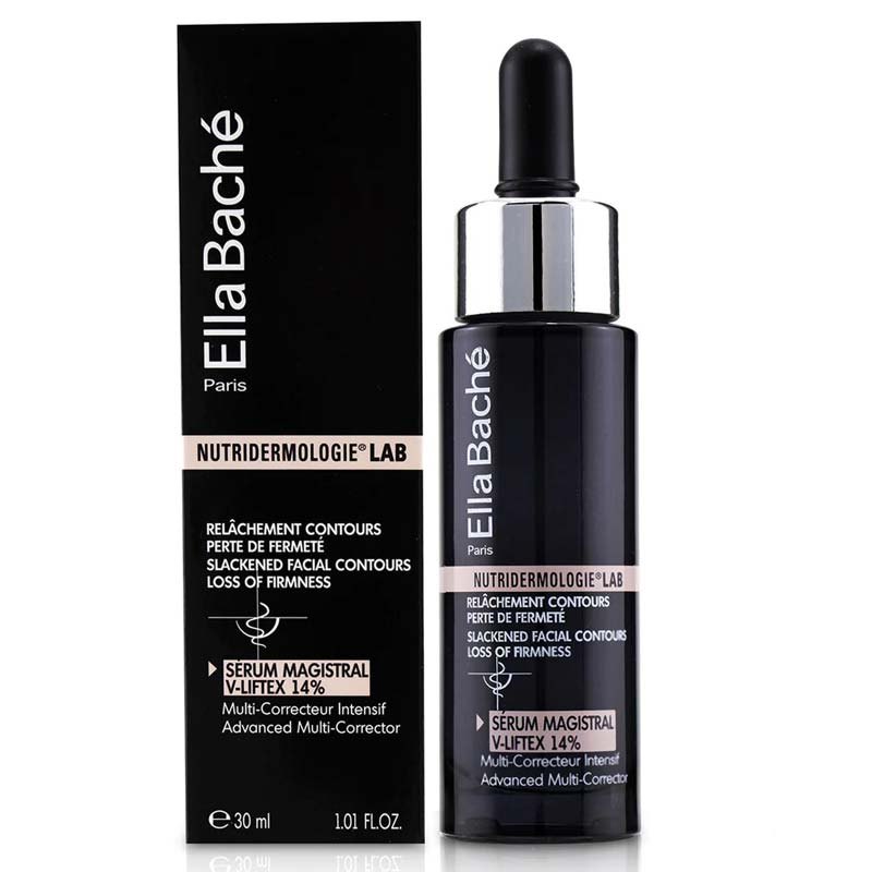 Serum đàn hồi, săn chắc da, đặc biệt ở vùng viền hàm và cầm cổ Ella Bache Nutridermologie Lab Magistral Serum V-Liftex 14% 30ml (R)