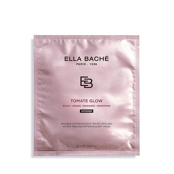 Mặt nạ vi tẩy làm đều màu, sáng khỏe, min da Ella Bache Tomato Glow Micro-Peeling Effervescent Mask 1miếng x 20mg (R) (HSD: 10/27)