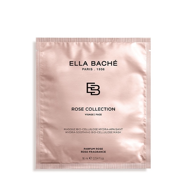 Mặt nạ HAs tinh chất Hoa Hồng dưỡng da căng bóng óng mướt Ella Bache Rose Collection Hydra-Soothing Bio-cellulose Rose Mask 1 miếng (R)