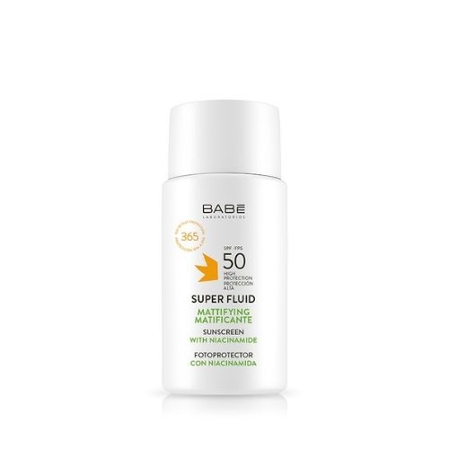 Kem chống nắng kiềm dầu Babe Super Fluid Mattifying Sunscreen Spf50 50ml (R) (HSD: 2/29)