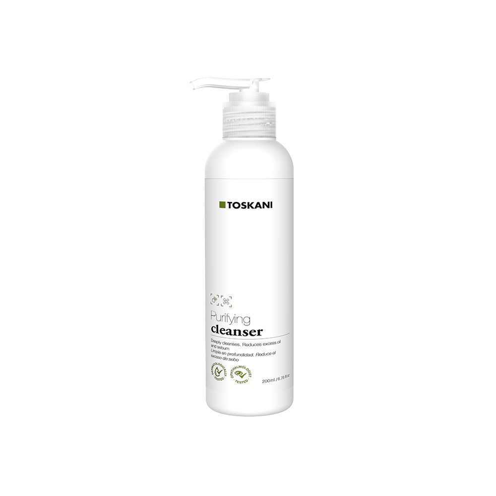 Sữa rửa mặt thanh lọc, làm sạch sâu, giảm dầu nhờn Toskani Purifying Cleanser 200ml (R)