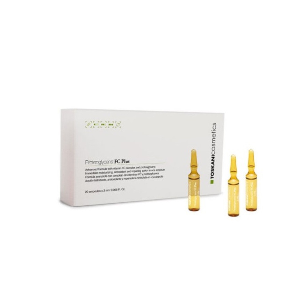 Ampoule phục hồi căng bóng da Toskani Proteoglicans FC Plus 20 ampoules x 2 ml (R)